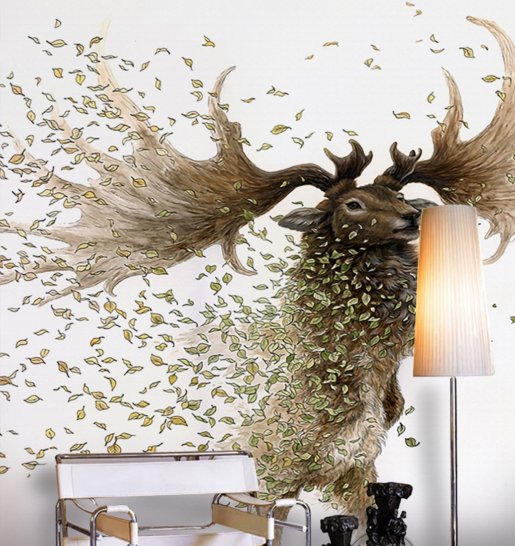3D Petal Deer WG066 Wall Murals