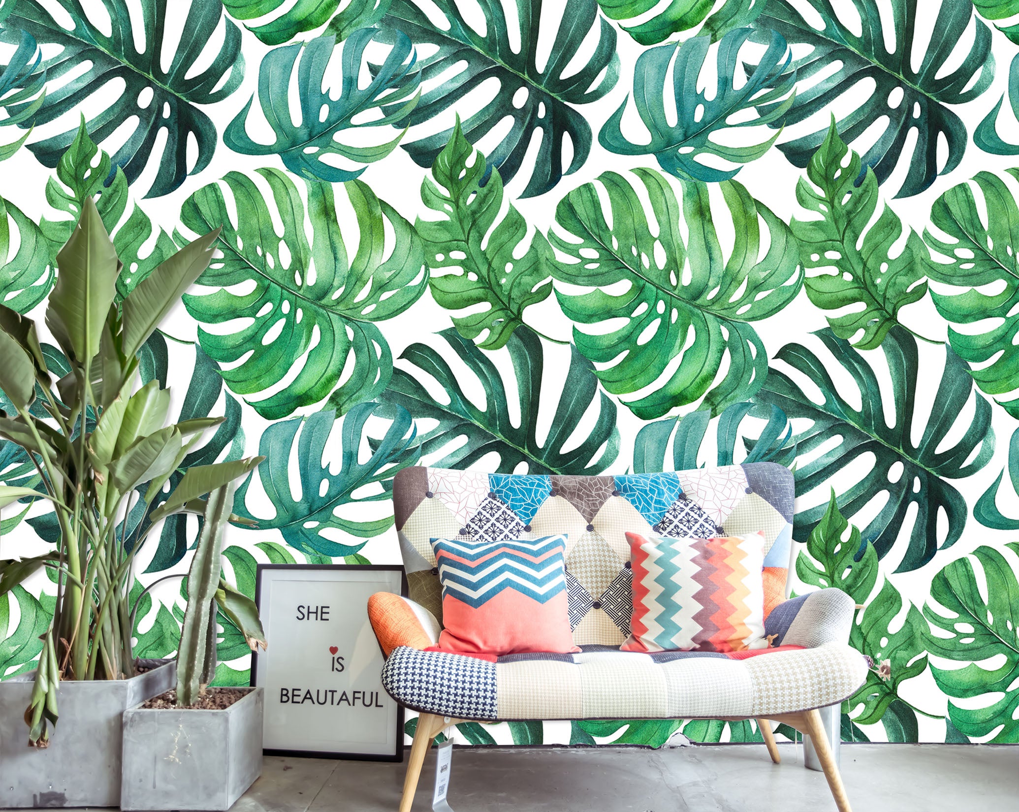 3D Leaf Pattern 57219 Wall Murals