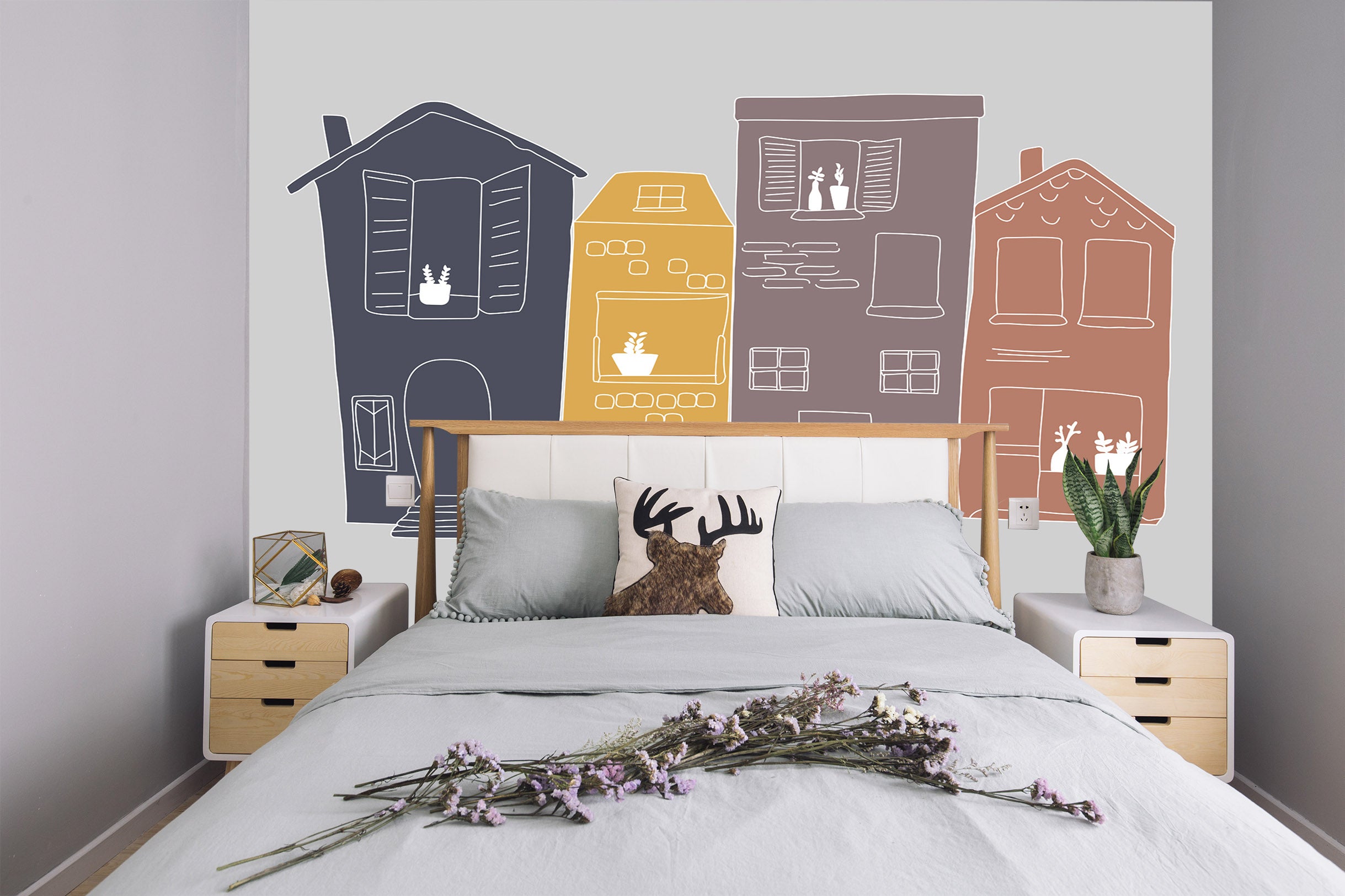 3D Painted Building 1403 Jillian Helvey Wall Mural Wall Murals