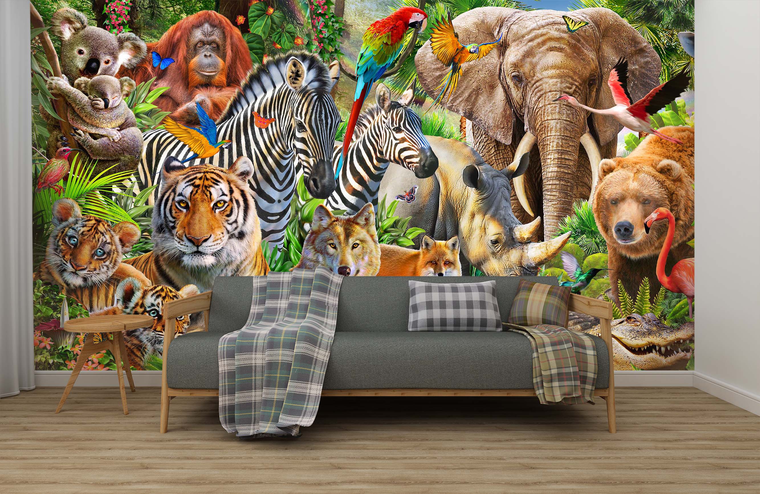 3D Animal World 1424 Adrian Chesterman Wall Mural Wall Murals