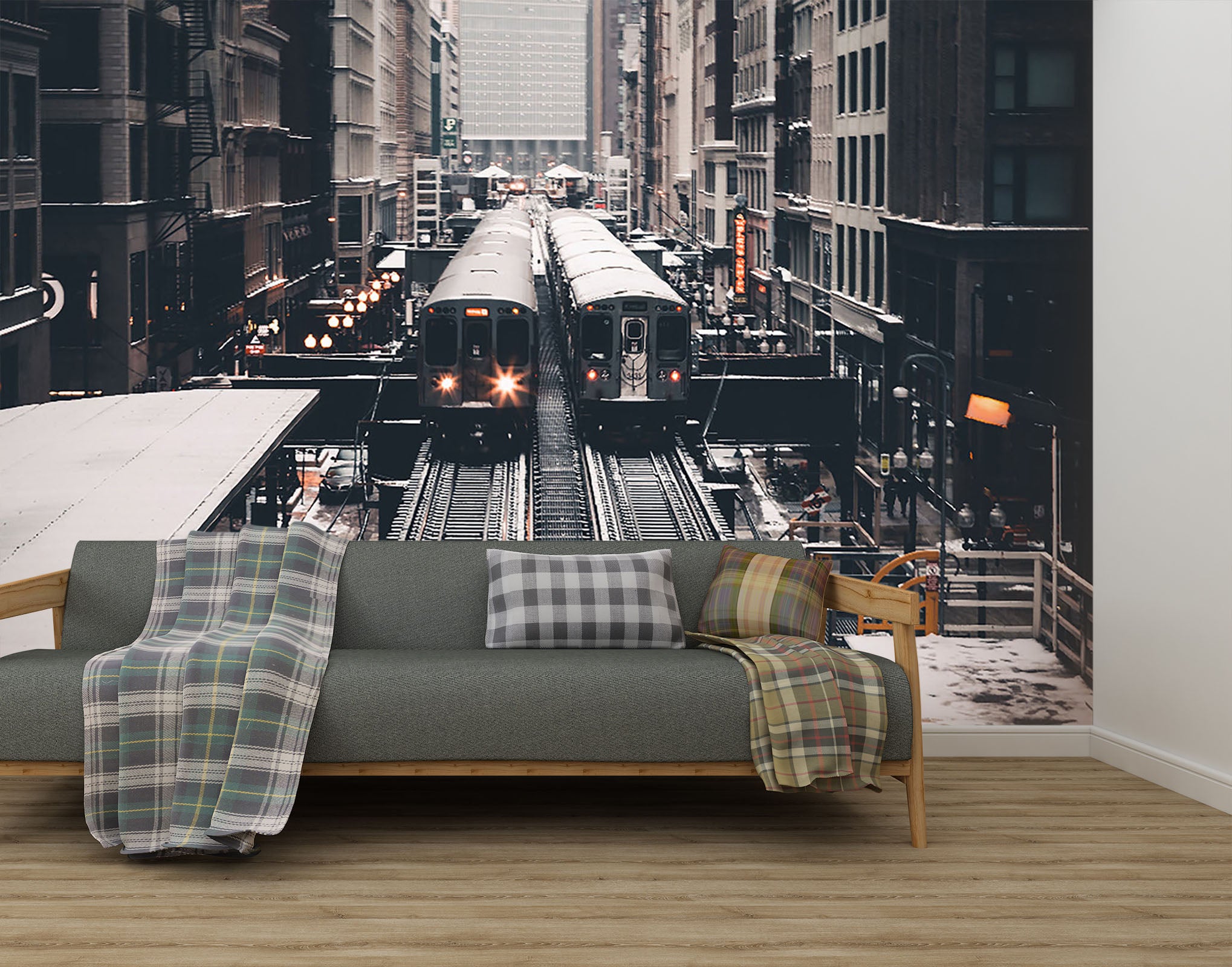 3D City Subway 282 Vehicle Wall Murals