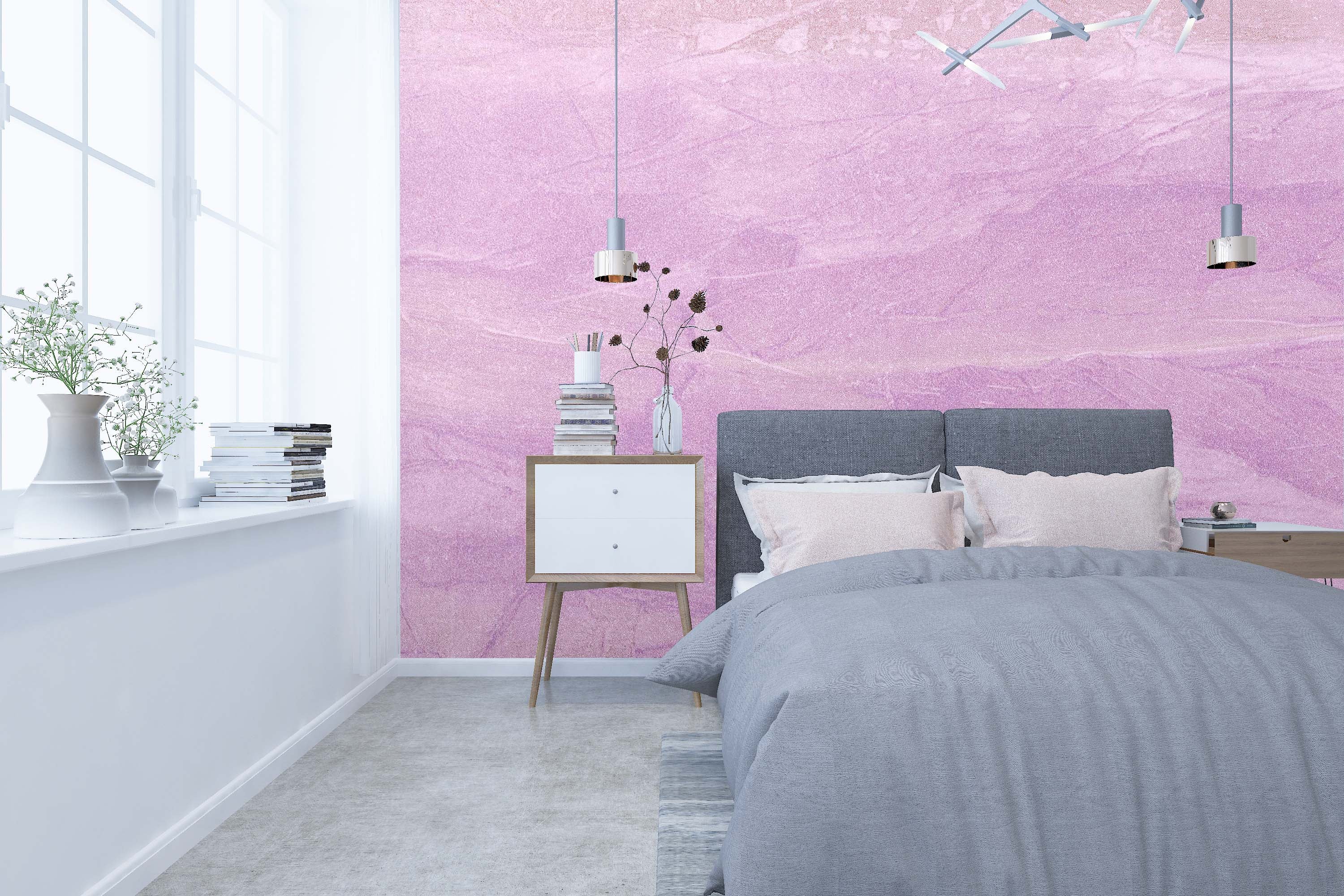 3D Pink Abstract Painting 91 Wall Murals