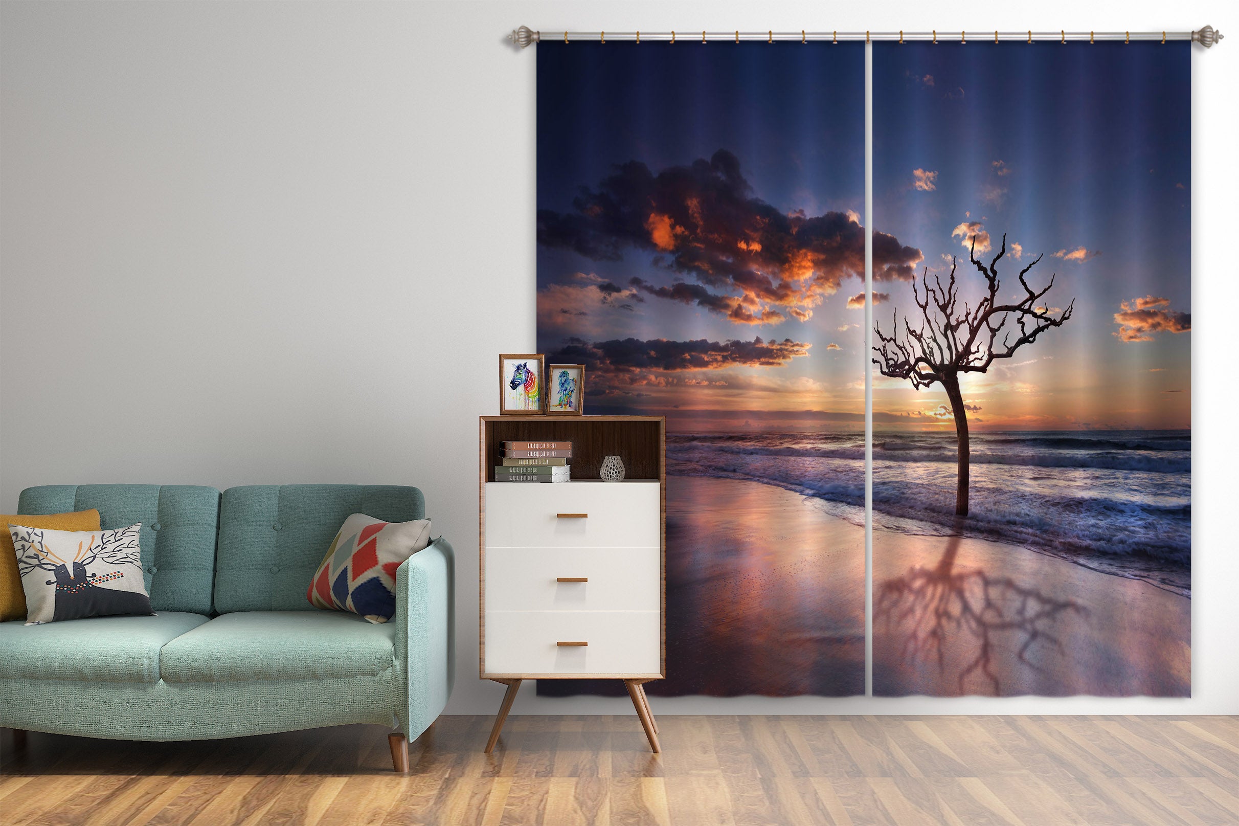 3D Sea Tree 178 Marco Carmassi Curtain Curtains Drapes