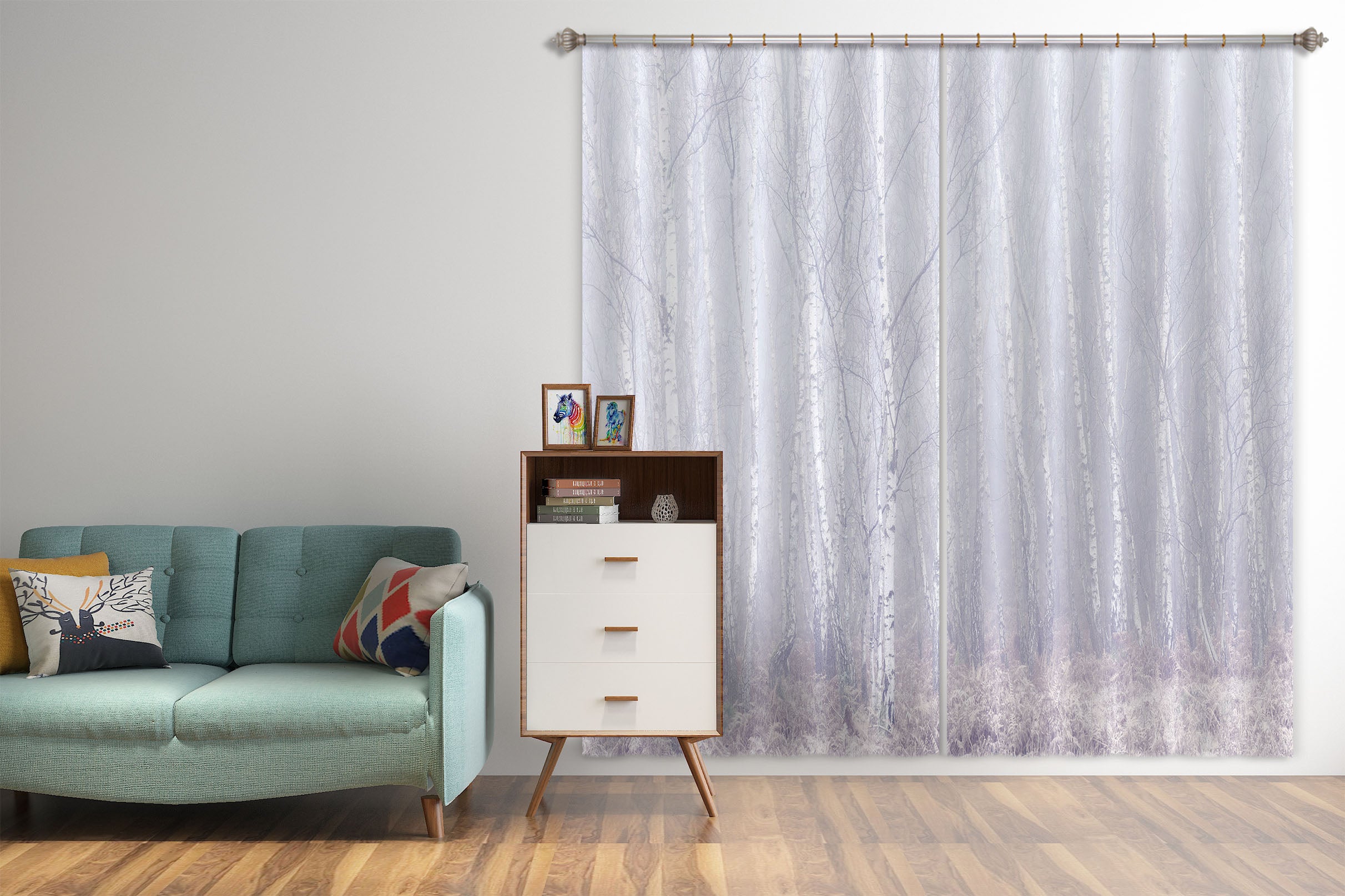 3D White Trunk 6606 Assaf Frank Curtain Curtains Drapes
