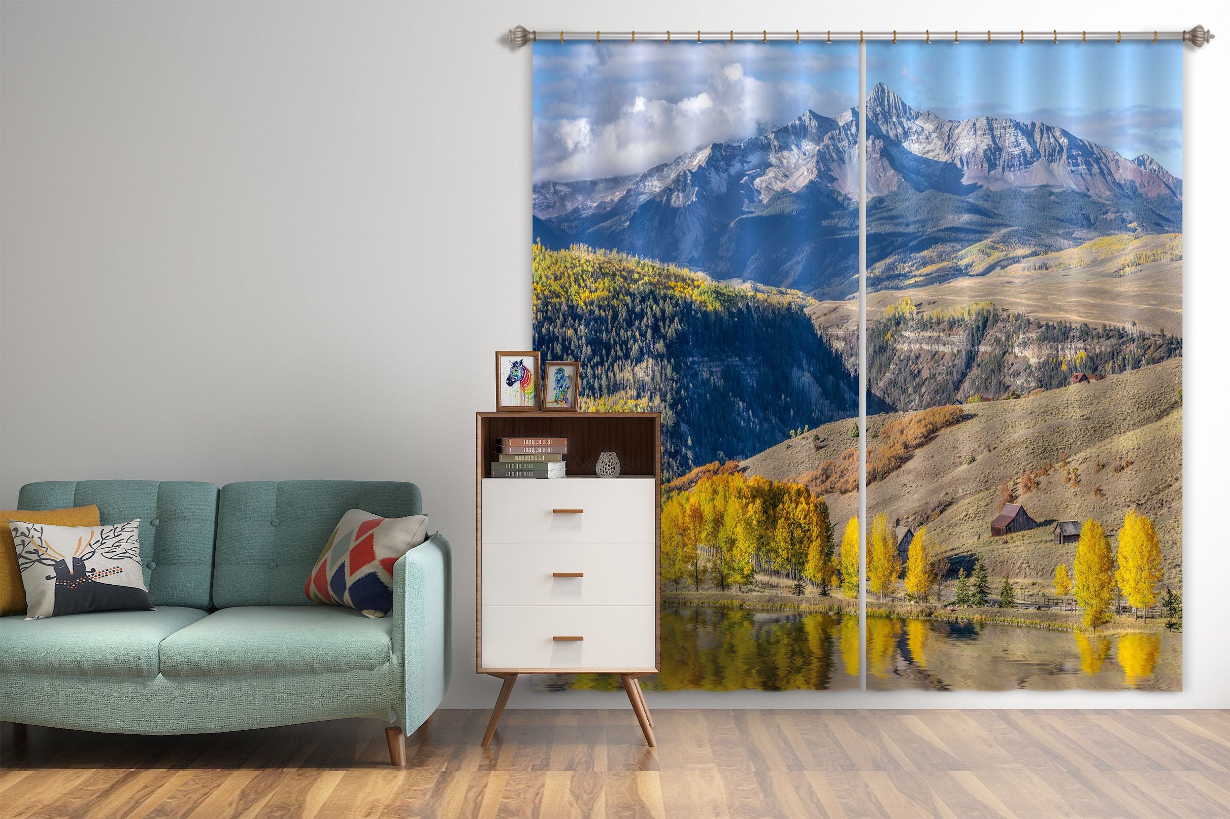 3D Autumn Colors 050 Marco Carmassi Curtain Curtains Drapes Wallpaper AJ Wallpaper 