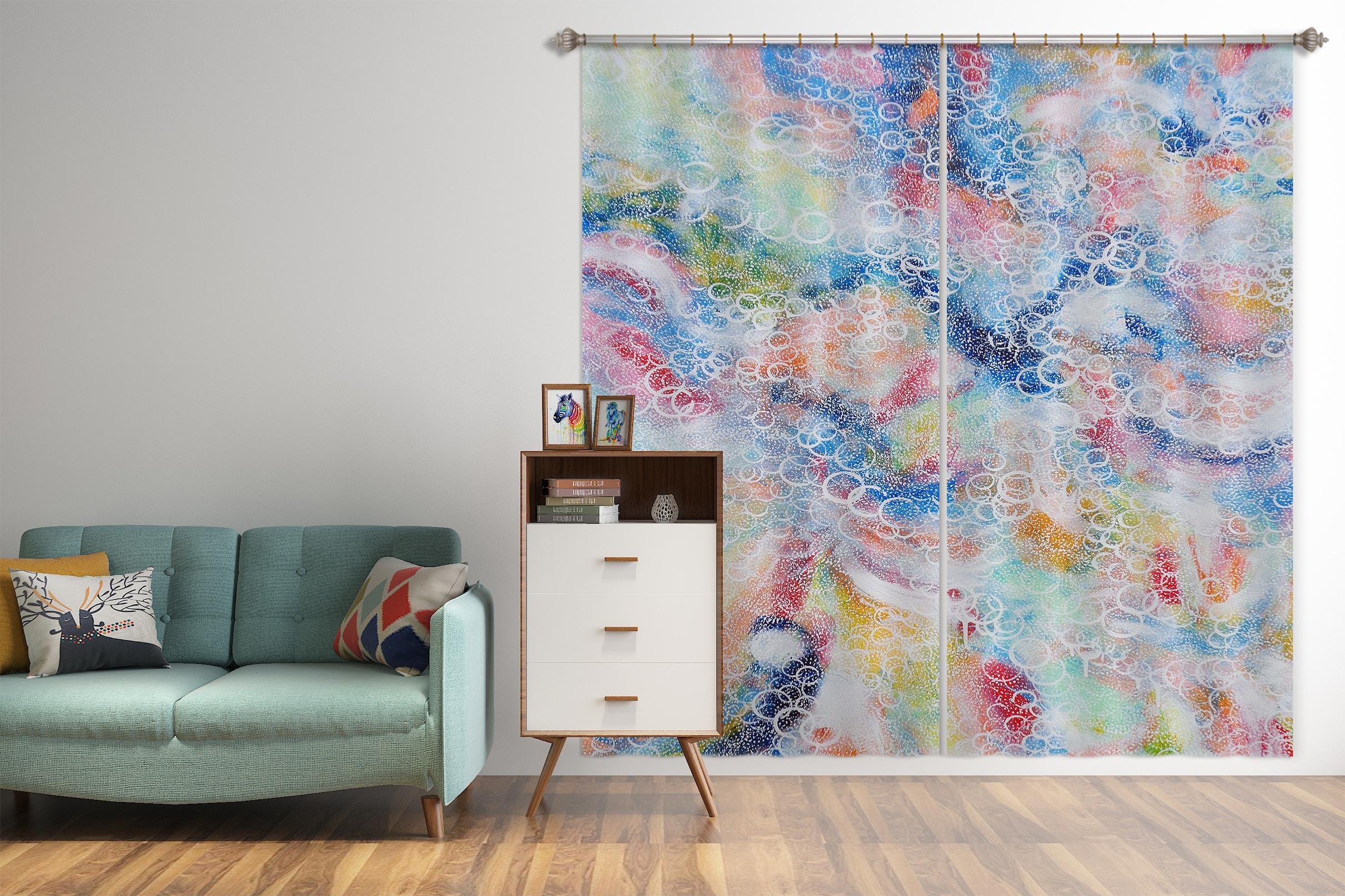 3D Dream Bubble 2330 Misako Chida Curtain Curtains Drapes