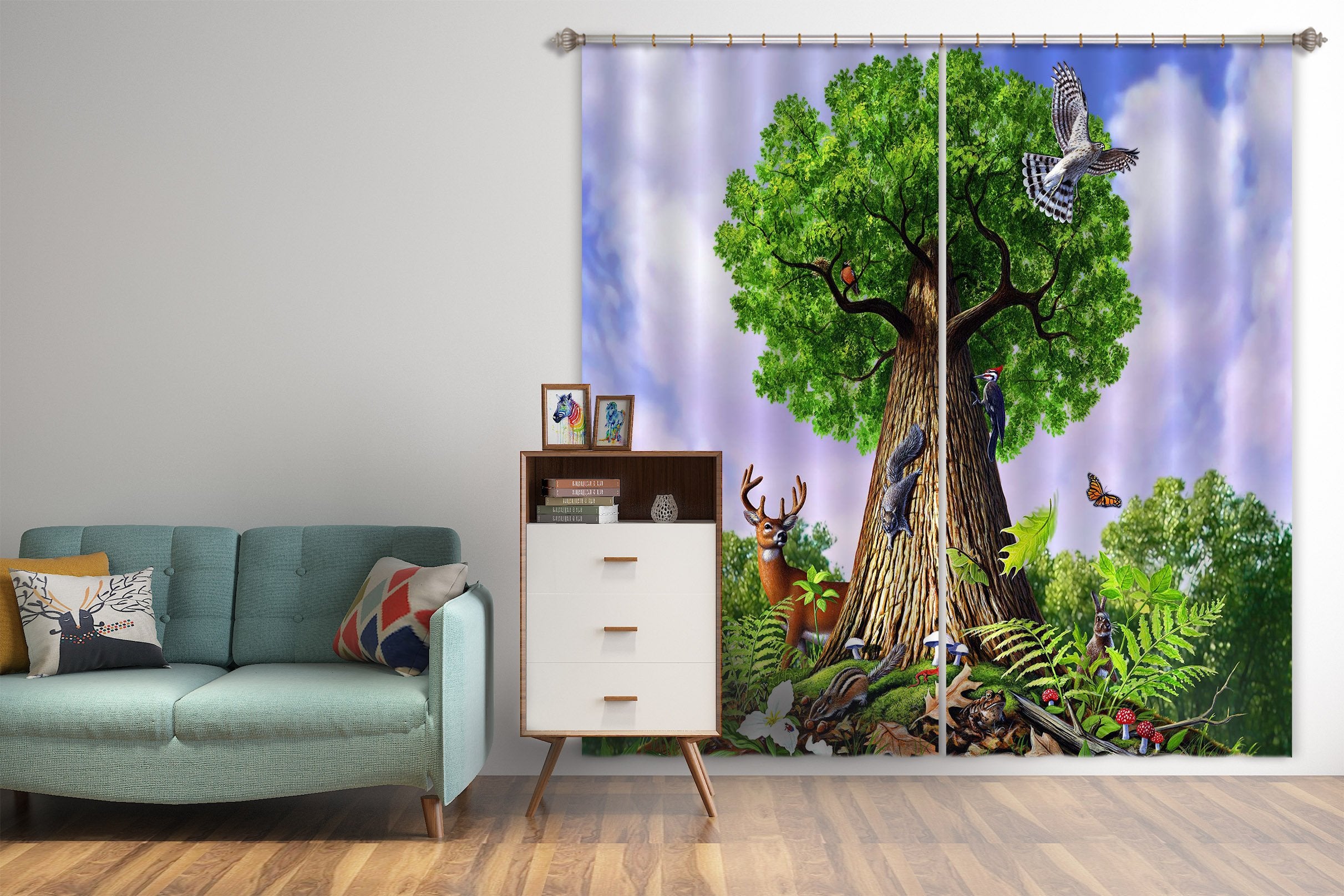 3D Big Tree 076 Jerry LoFaro Curtain Curtains Drapes Wallpaper AJ Wallpaper 