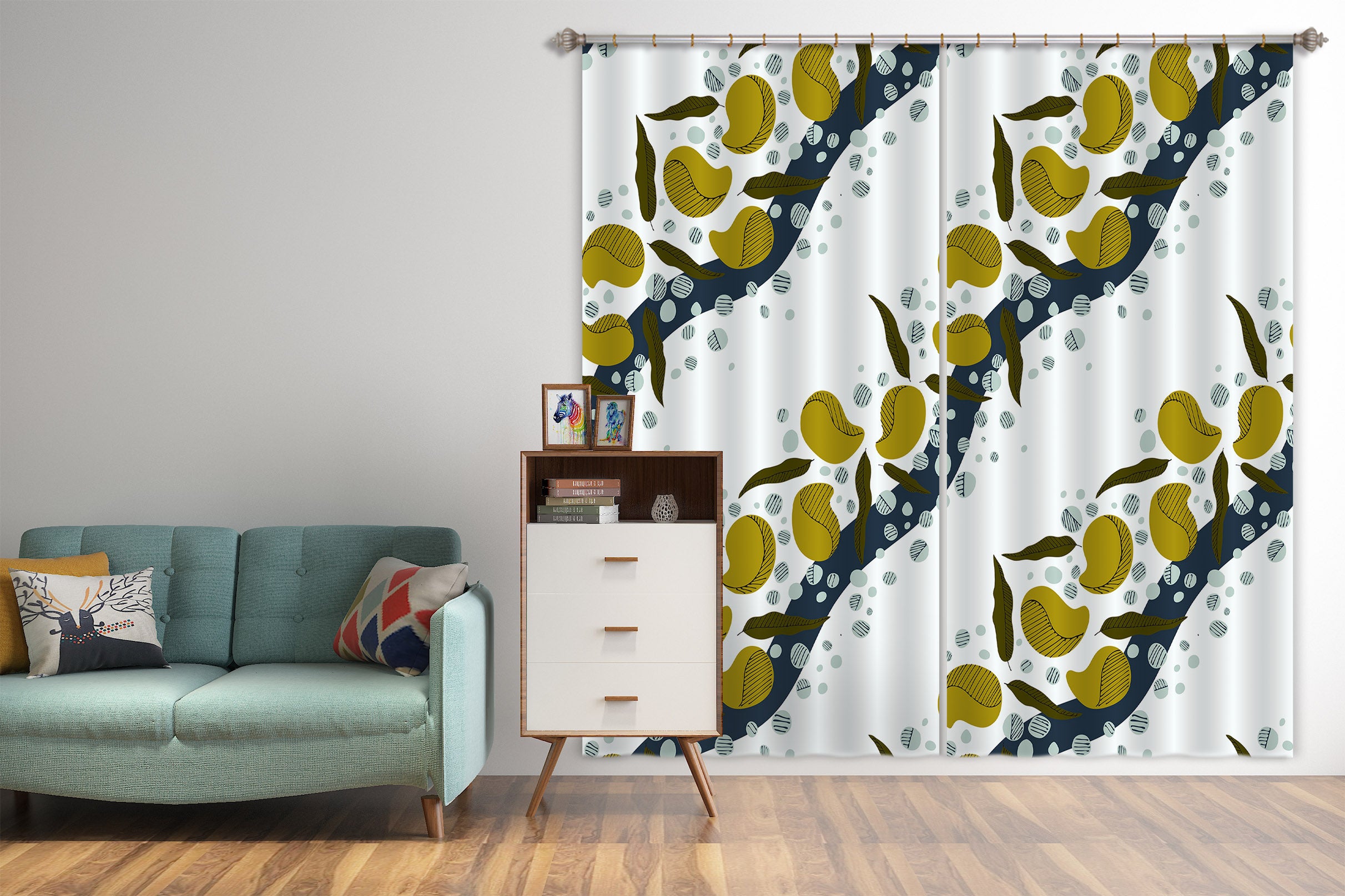 3D Beans Pattern 111100 Kashmira Jayaprakash Curtain Curtains Drapes