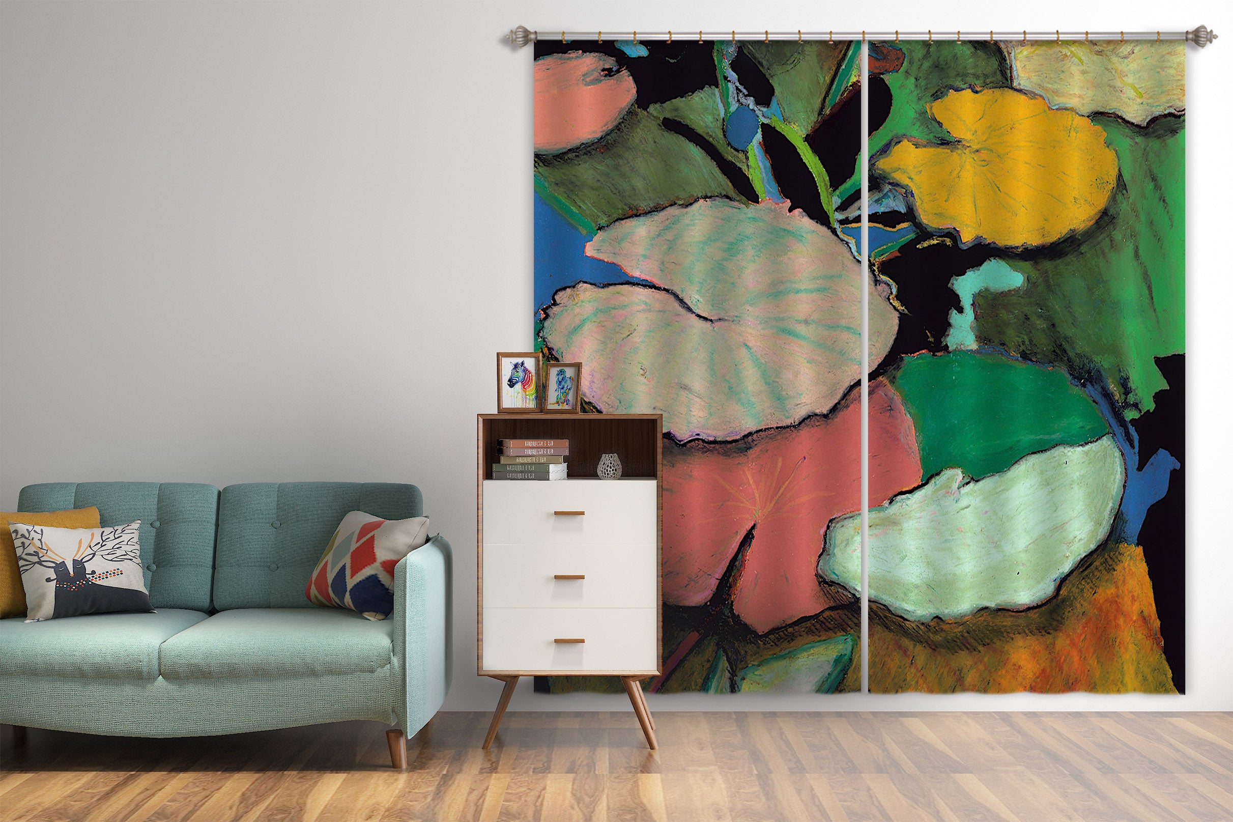 3D Windchime Spring 300 Allan P. Friedlander Curtain Curtains Drapes