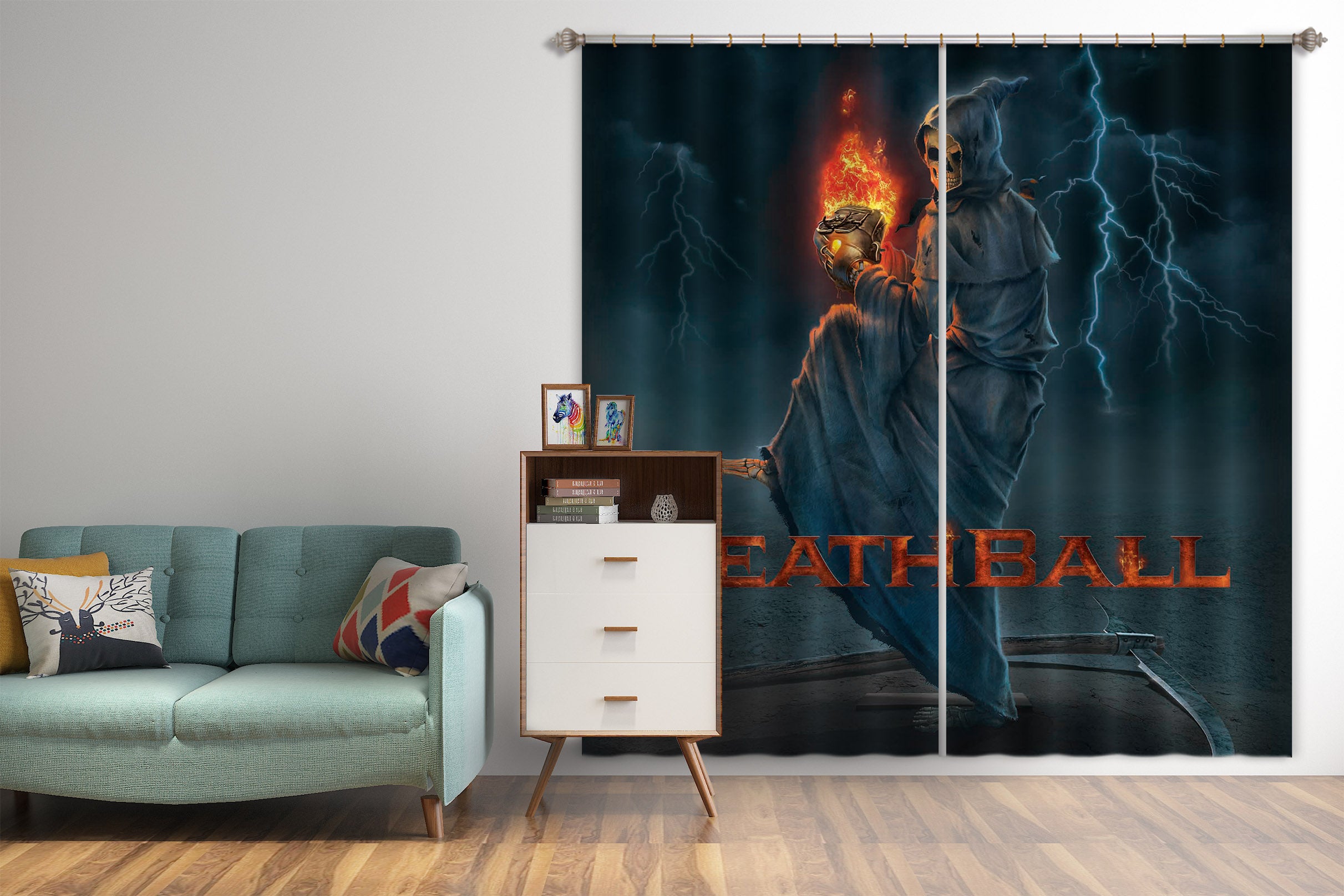 3D Death Ball 028 Vincent Hie Curtain Curtains Drapes