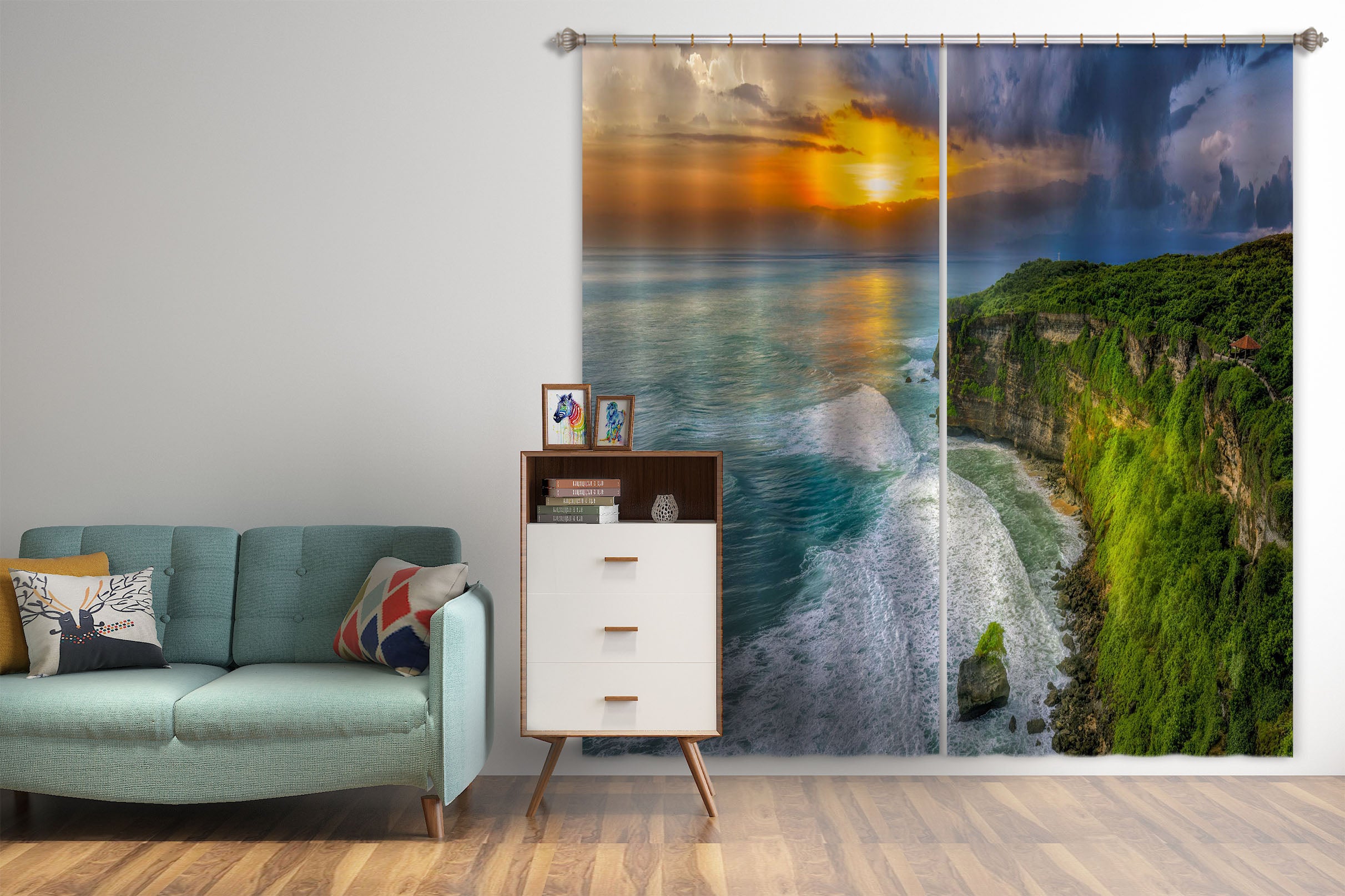 3D Sea Wave 181 Marco Carmassi Curtain Curtains Drapes