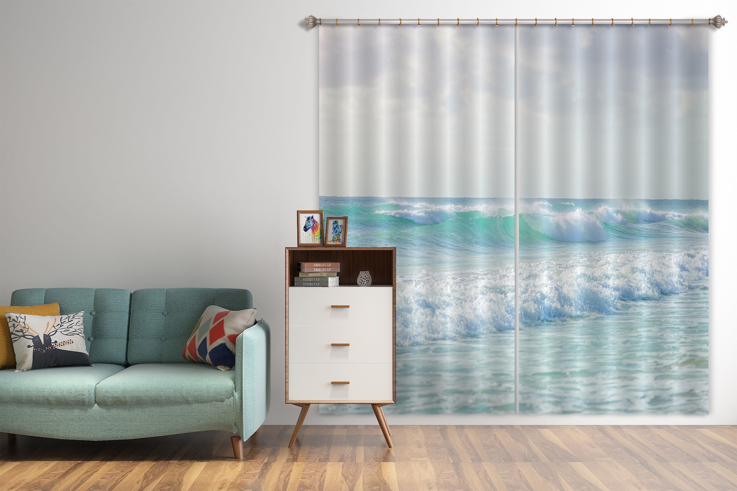 3D Beautiful Ocean 6537 Assaf Frank Curtain Curtains Drapes