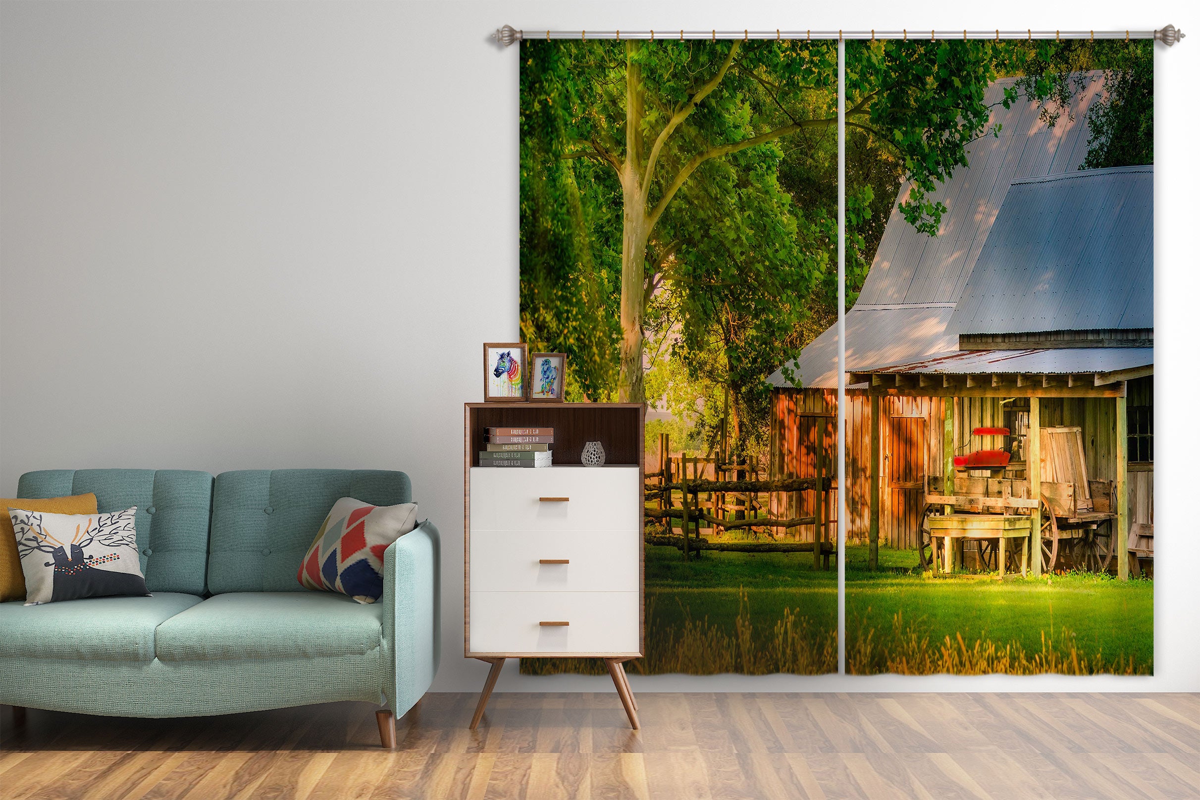 3D Lawn House 5341 Beth Sheridan Curtain Curtains Drapes