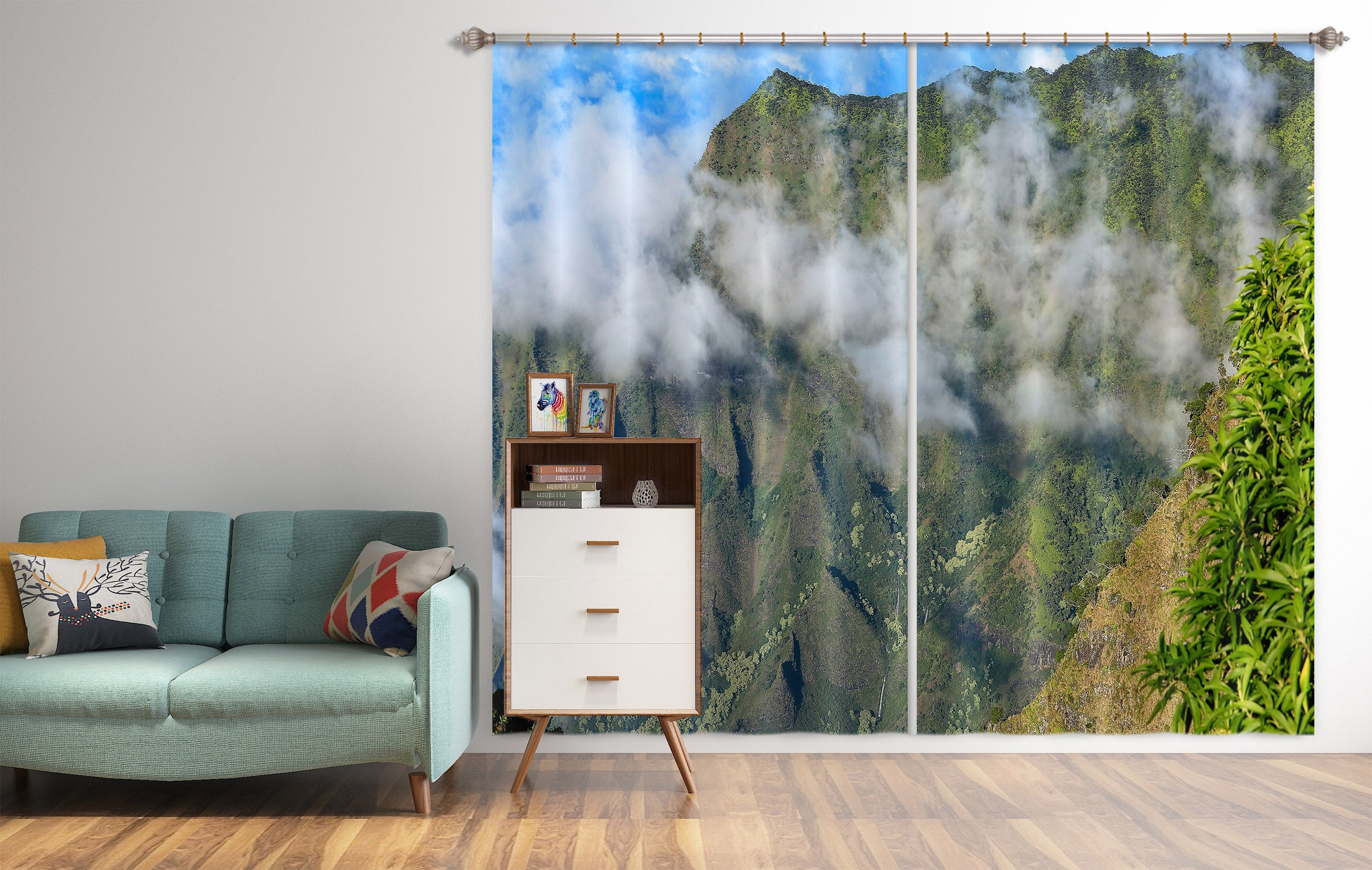 3D Mountain Rock 11173 Kathy Barefield Curtain Curtains Drapes