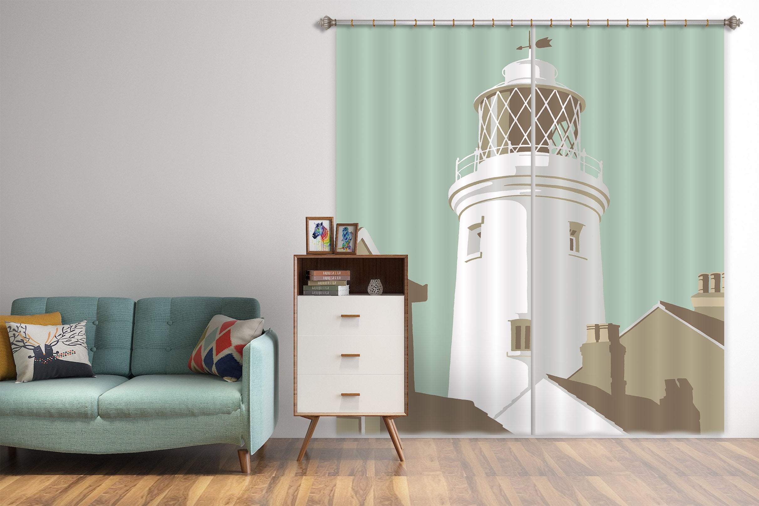 3D Southwold Lighthouse 154 Steve Read Curtain Curtains Drapes