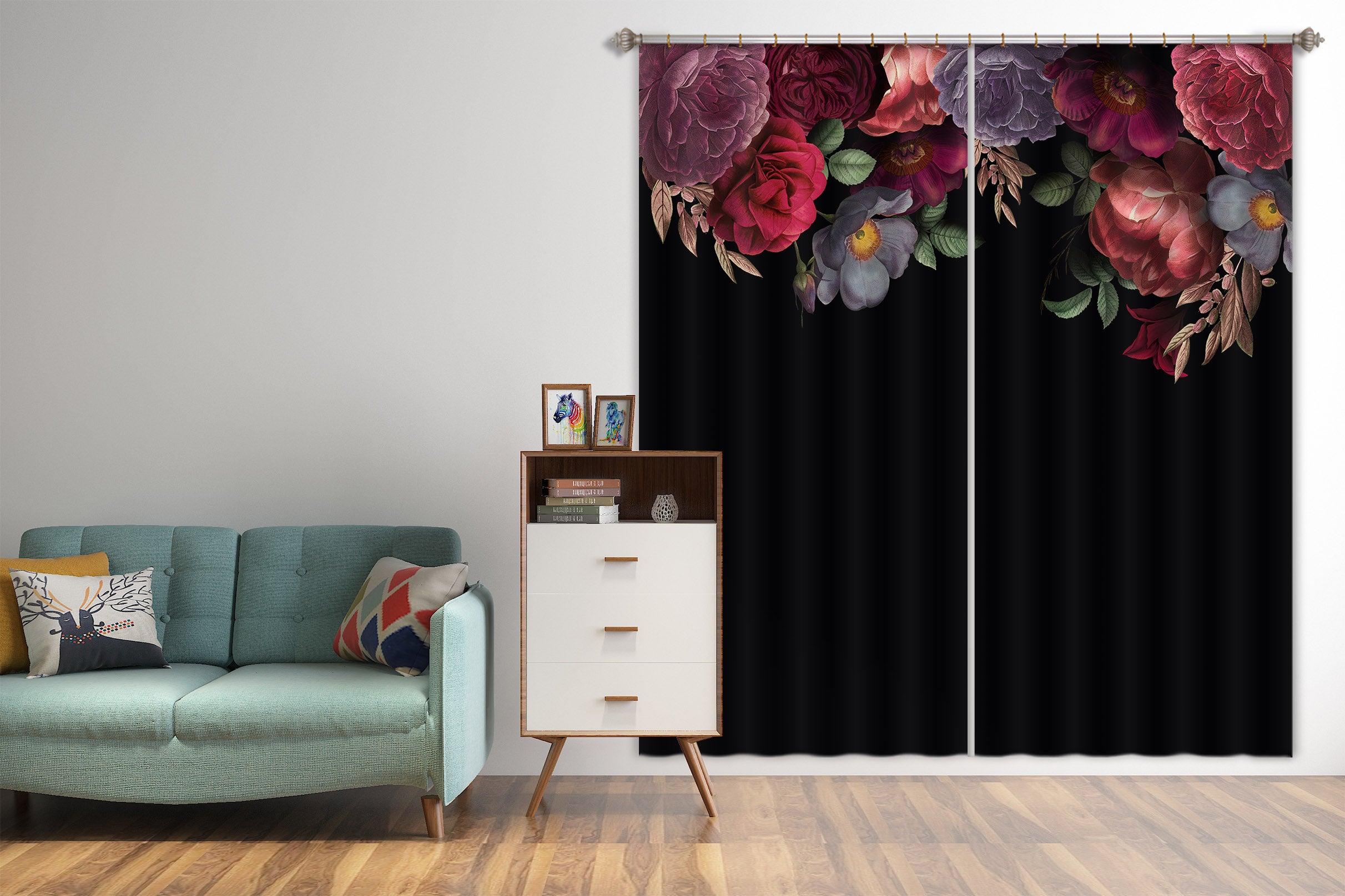 3D Peony Fragrance 207 Uta Naumann Curtain Curtains Drapes