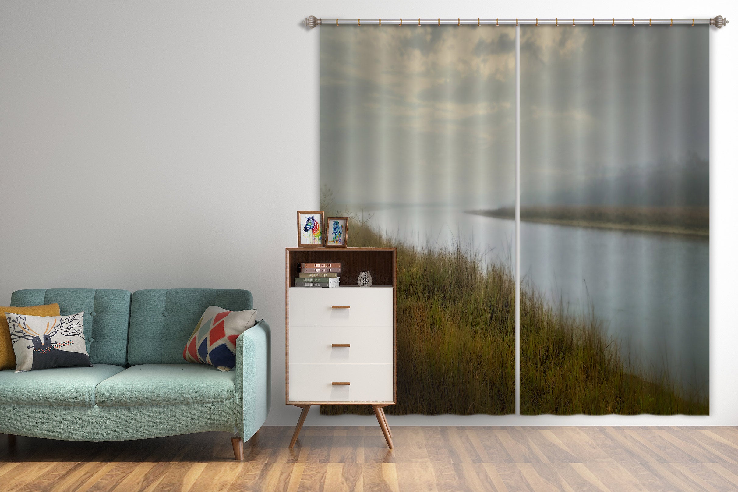 3D Grass River 5337 Beth Sheridan Curtain Curtains Drapes