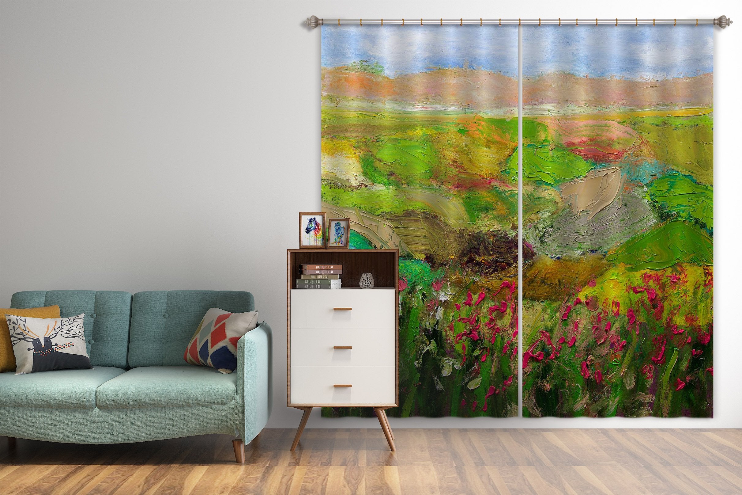 3D Abstract Painting 238 Allan P. Friedlander Curtain Curtains Drapes Wallpaper AJ Wallpaper 