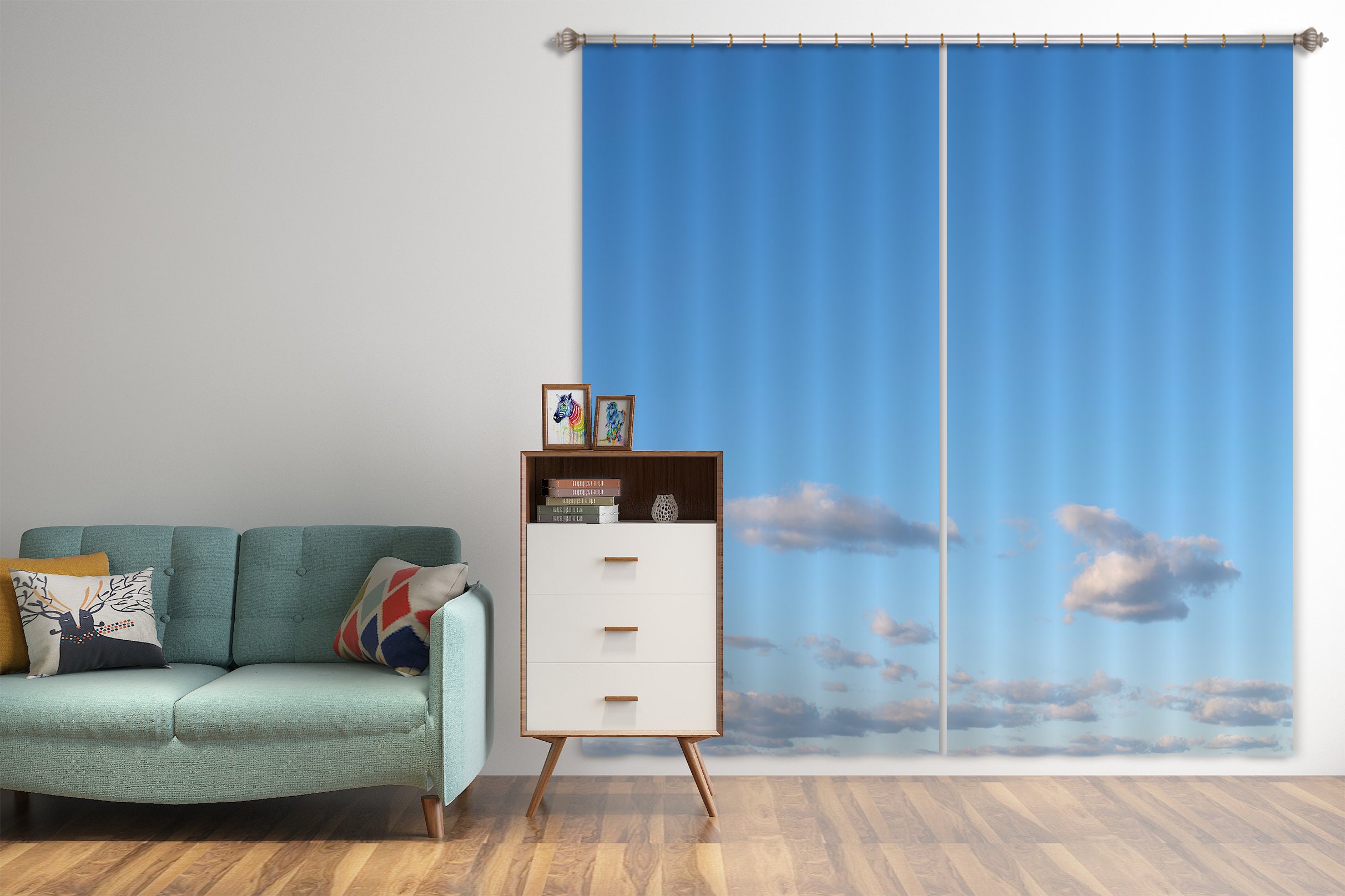 3D Sky Clouds 6376 Assaf Frank Curtain Curtains Drapes