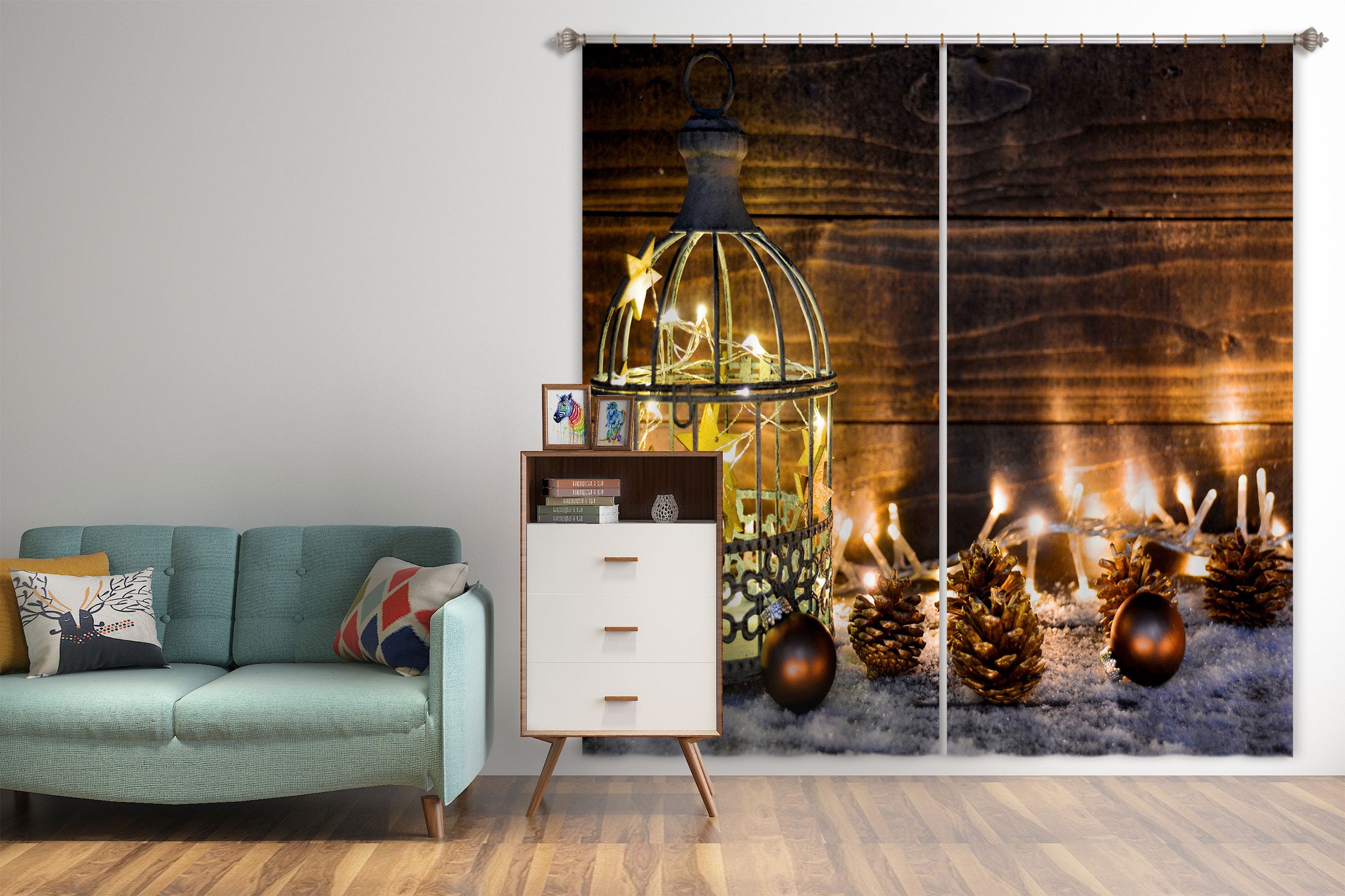 3D Light Pineta 53135 Christmas Curtains Drapes Xmas