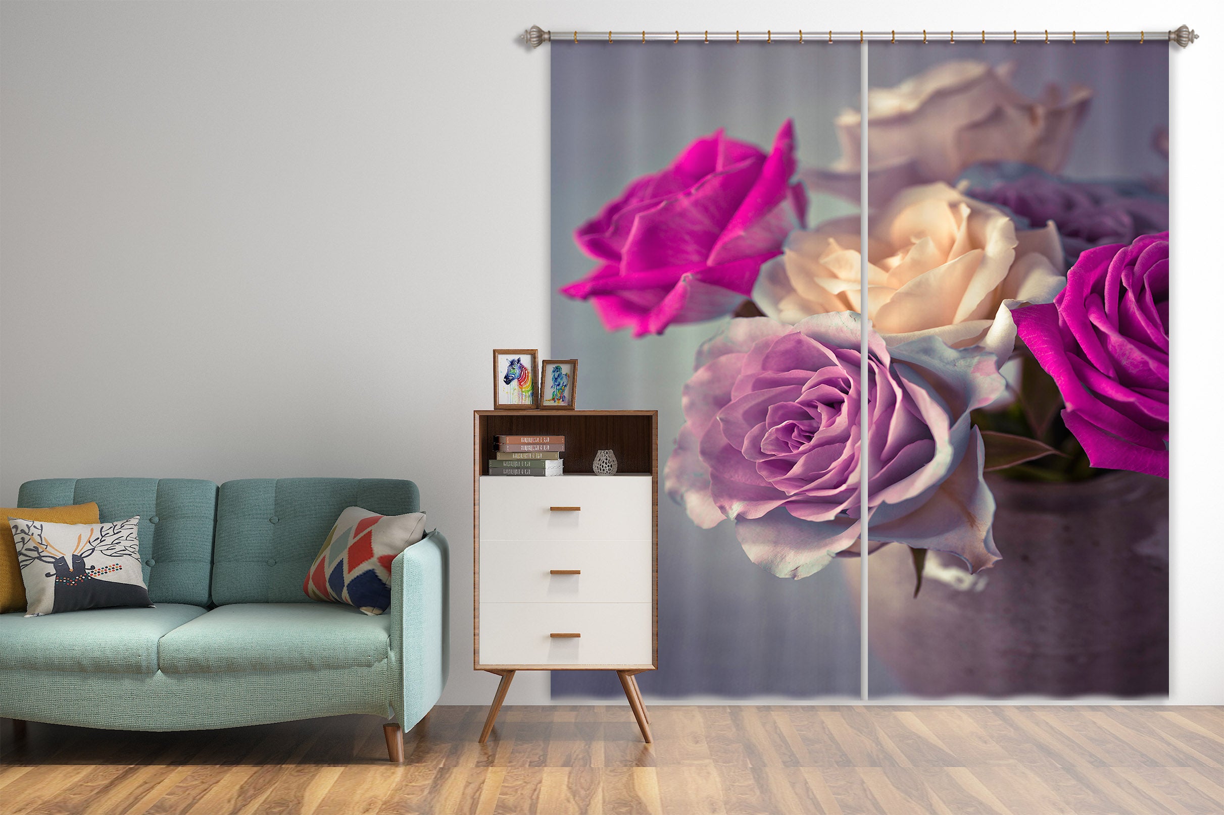 3D Color Rose 210 Assaf Frank Curtain Curtains Drapes
