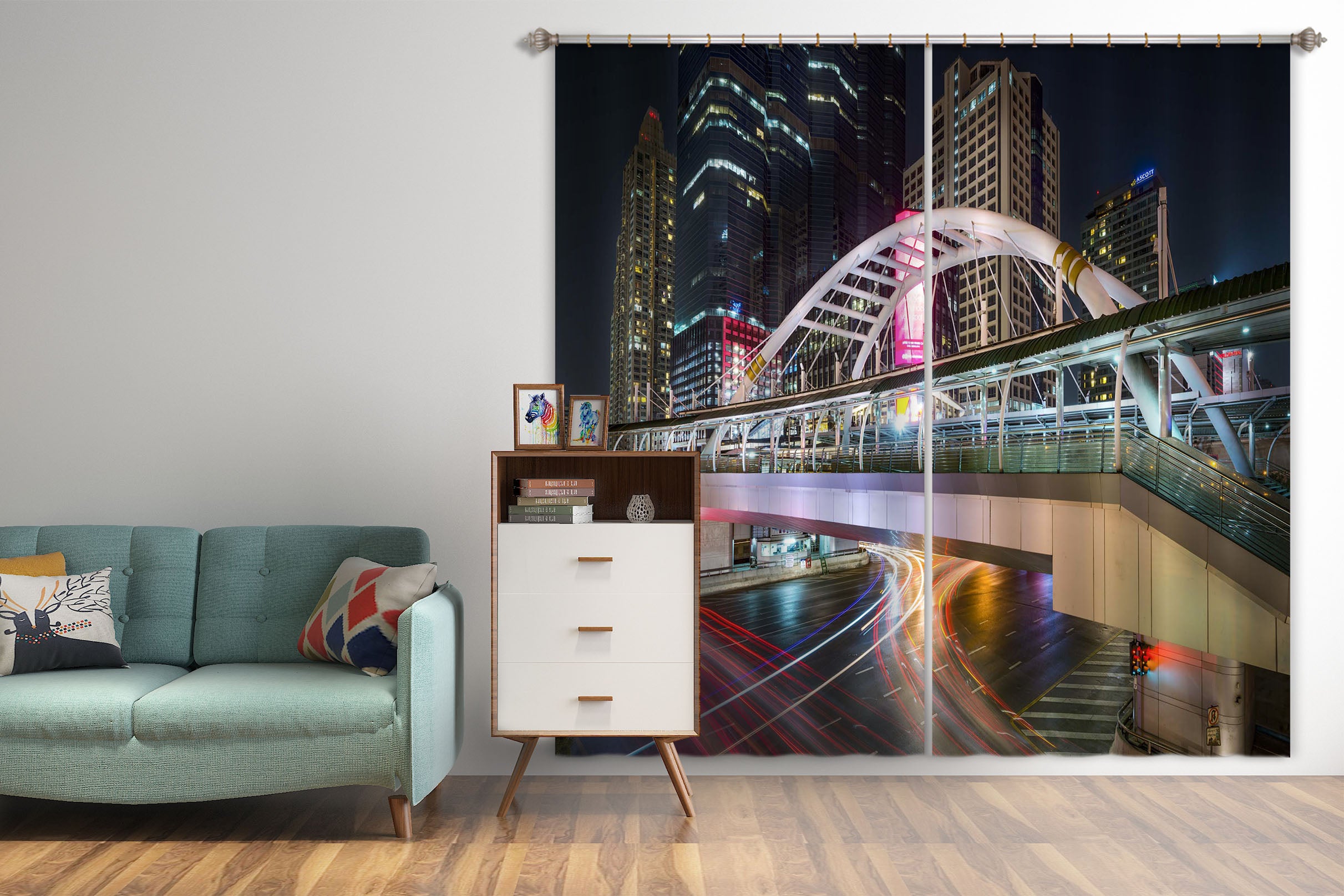 3D Light Bridge 158 Marco Carmassi Curtain Curtains Drapes