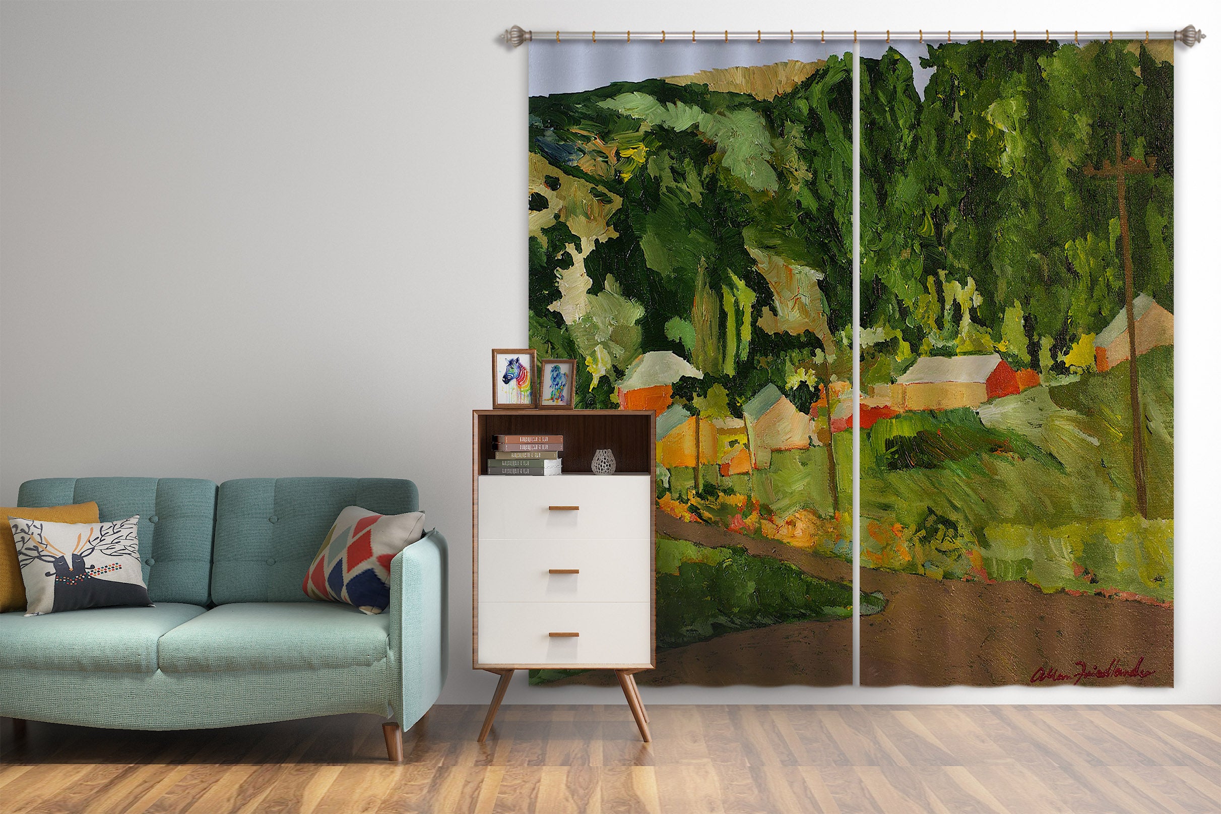 3D Country Forest 176 Allan P. Friedlander Curtain Curtains Drapes