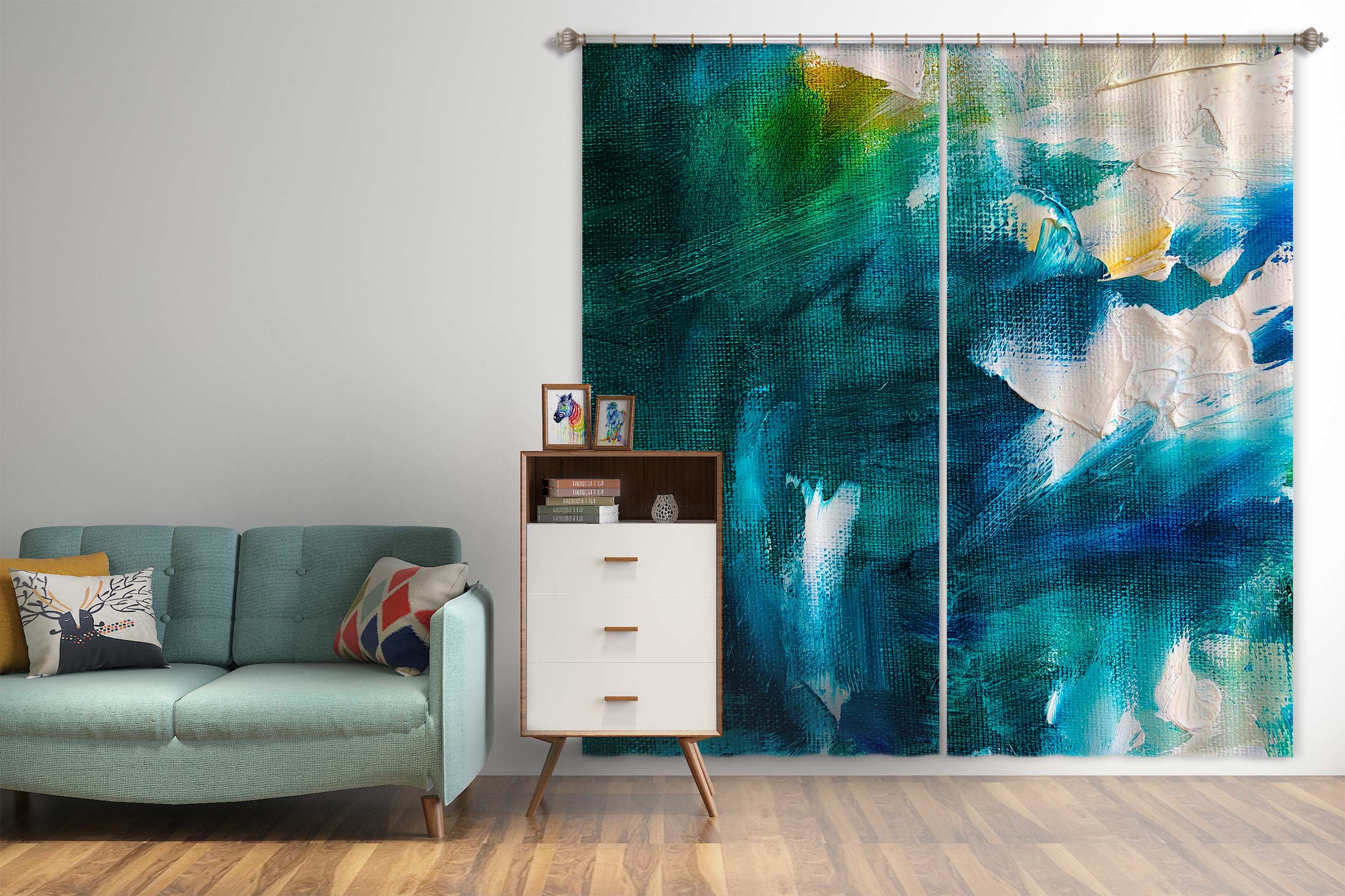 3D Color Pigment 376 Skromova Marina Curtain Curtains Drapes