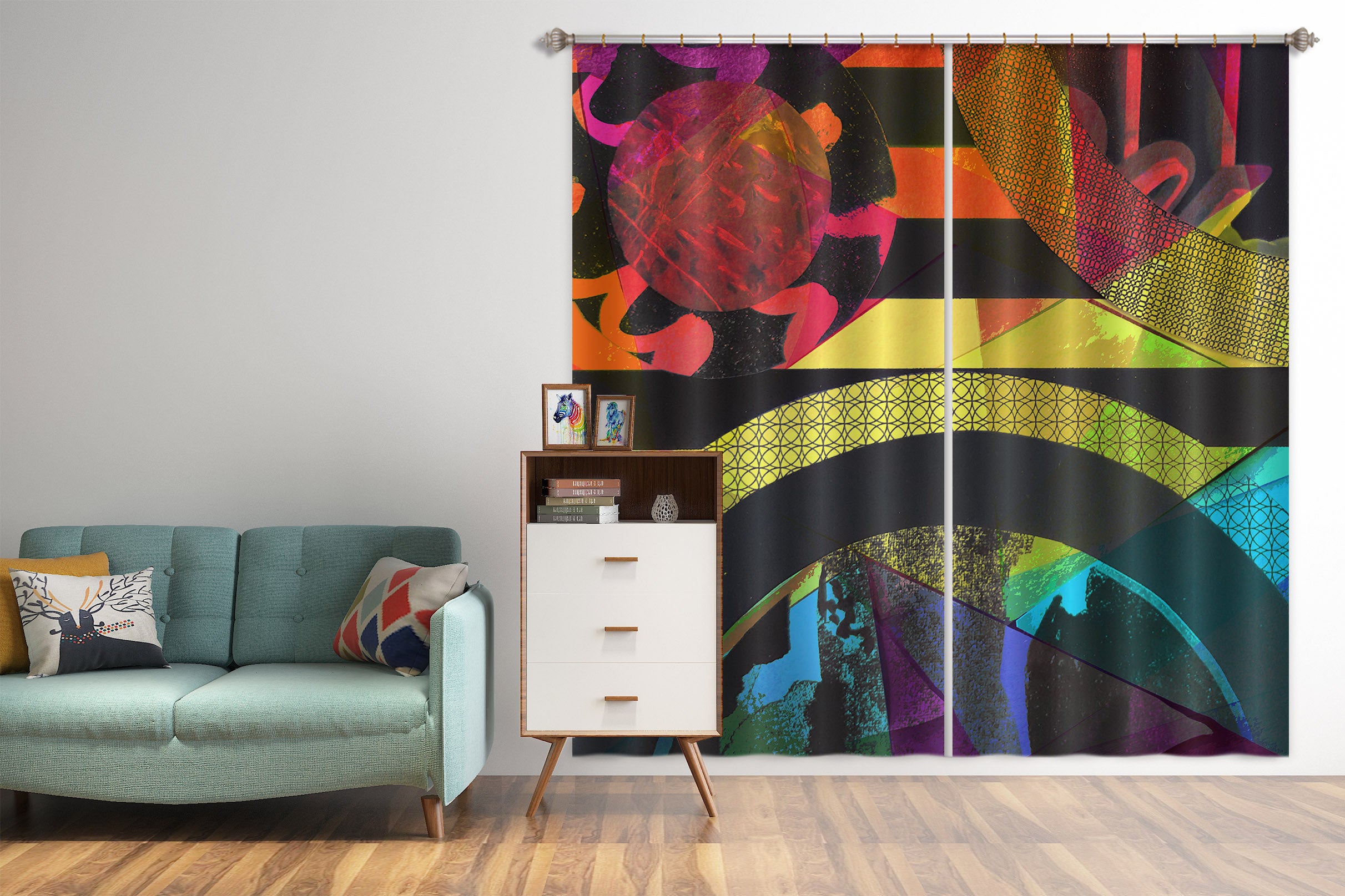 3D Color Pattern 19190 Shandra Smith Curtain Curtains Drapes