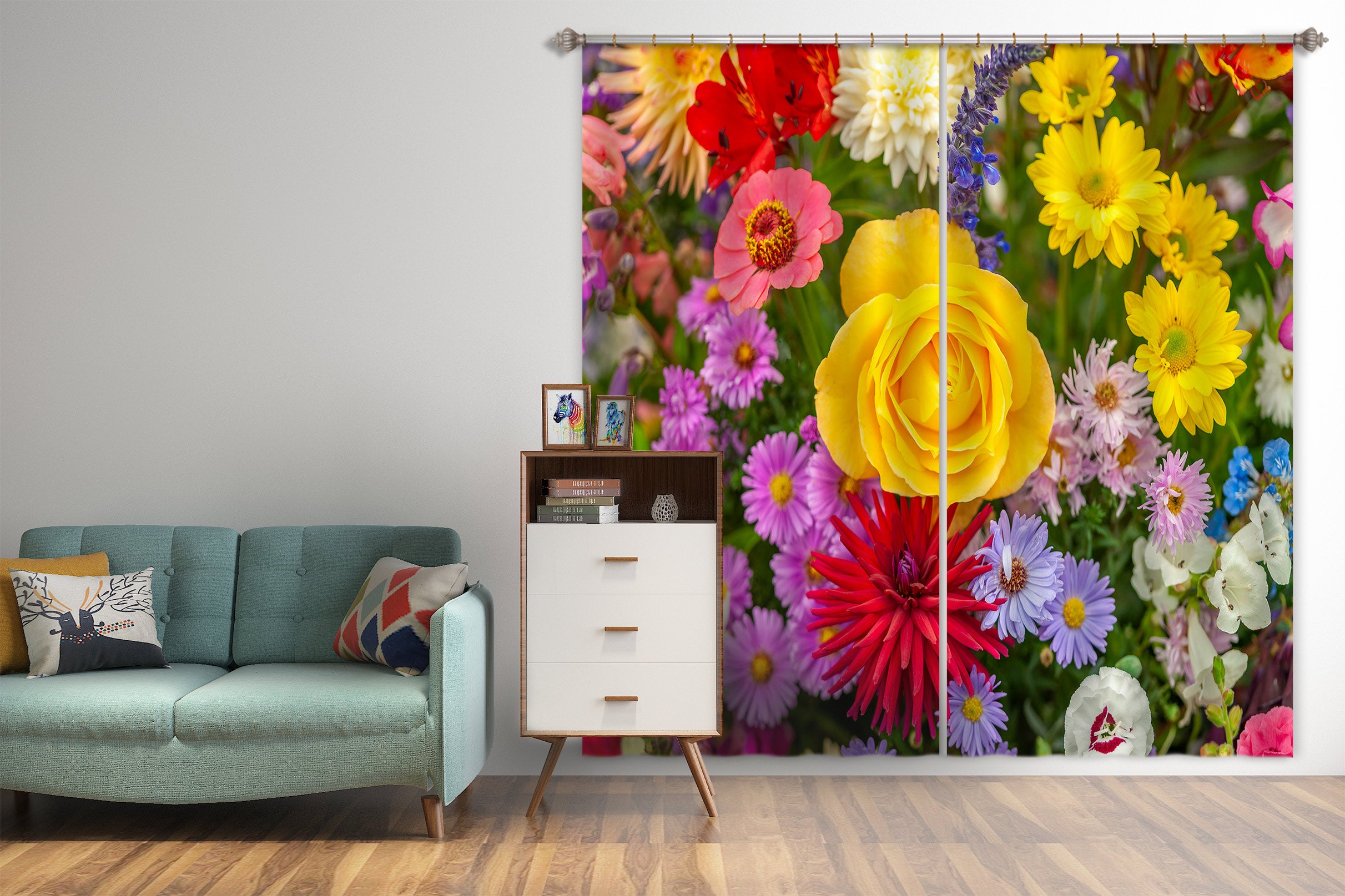 3D Beautiful Garden 6513 Assaf Frank Curtain Curtains Drapes