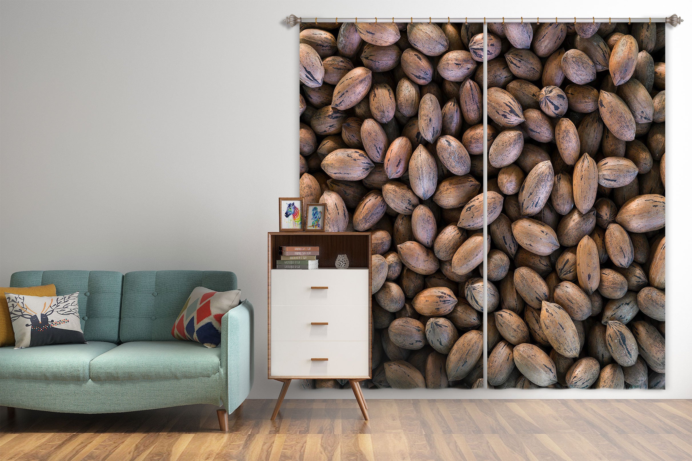 3D Peanut Bean 6559 Assaf Frank Curtain Curtains Drapes