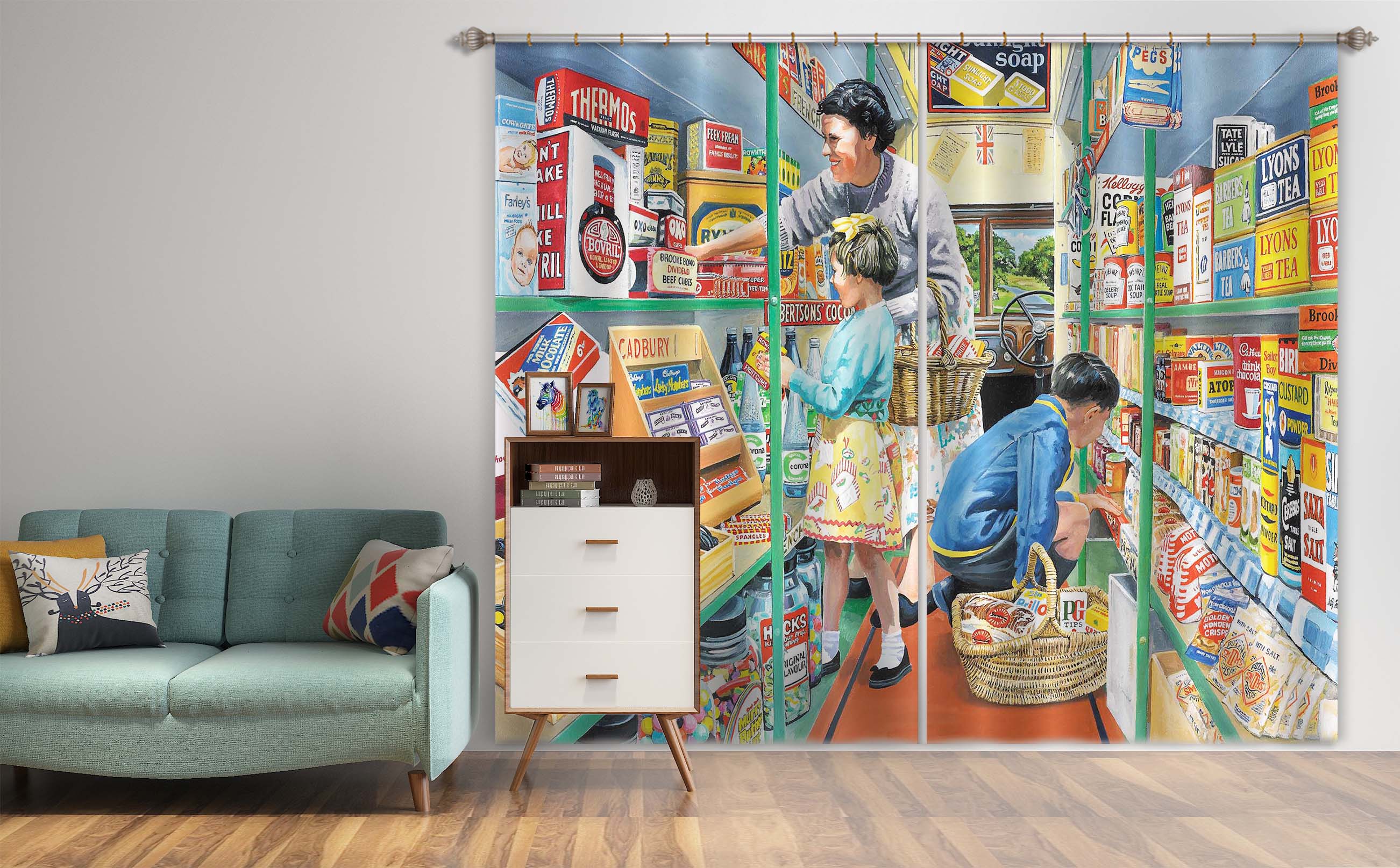 3D In The Mobile Shop 072 Trevor Mitchell Curtain Curtains Drapes