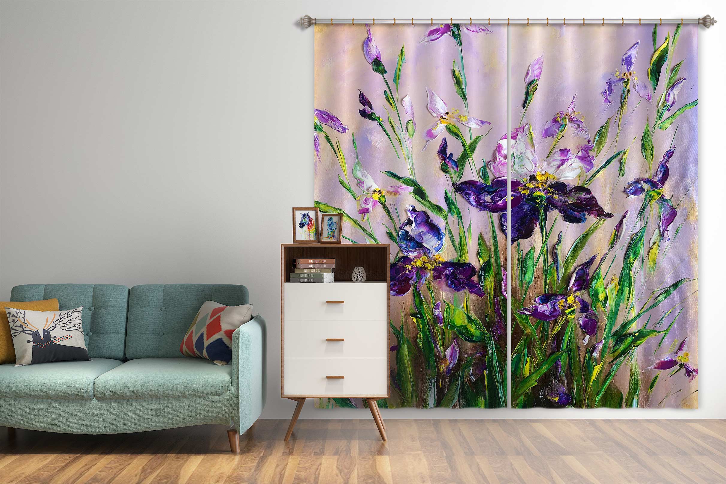 3D Flower Grass 363 Skromova Marina Curtain Curtains Drapes
