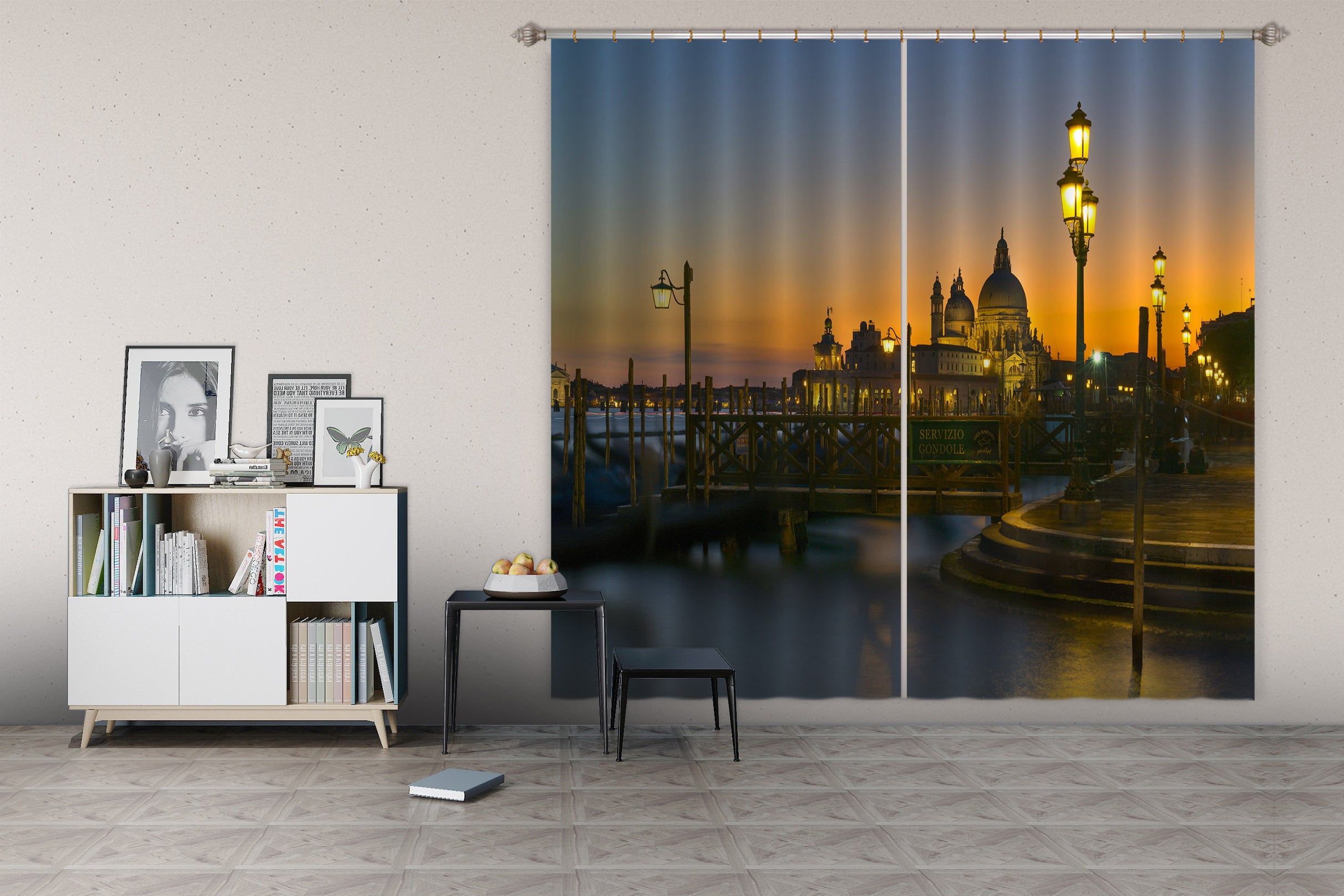 3D Dream City 172 Marco Carmassi Curtain Curtains Drapes