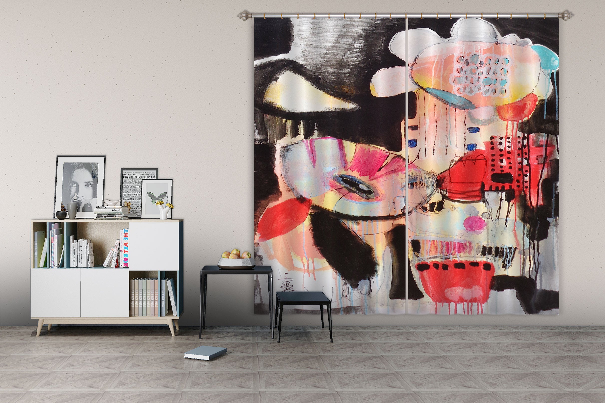 3D Petal Art Texture 2374 Misako Chida Curtain Curtains Drapes