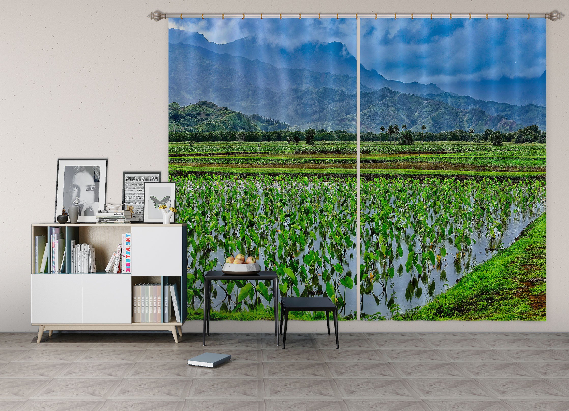 3D Taro Fields 11170 Kathy Barefield Curtain Curtains Drapes