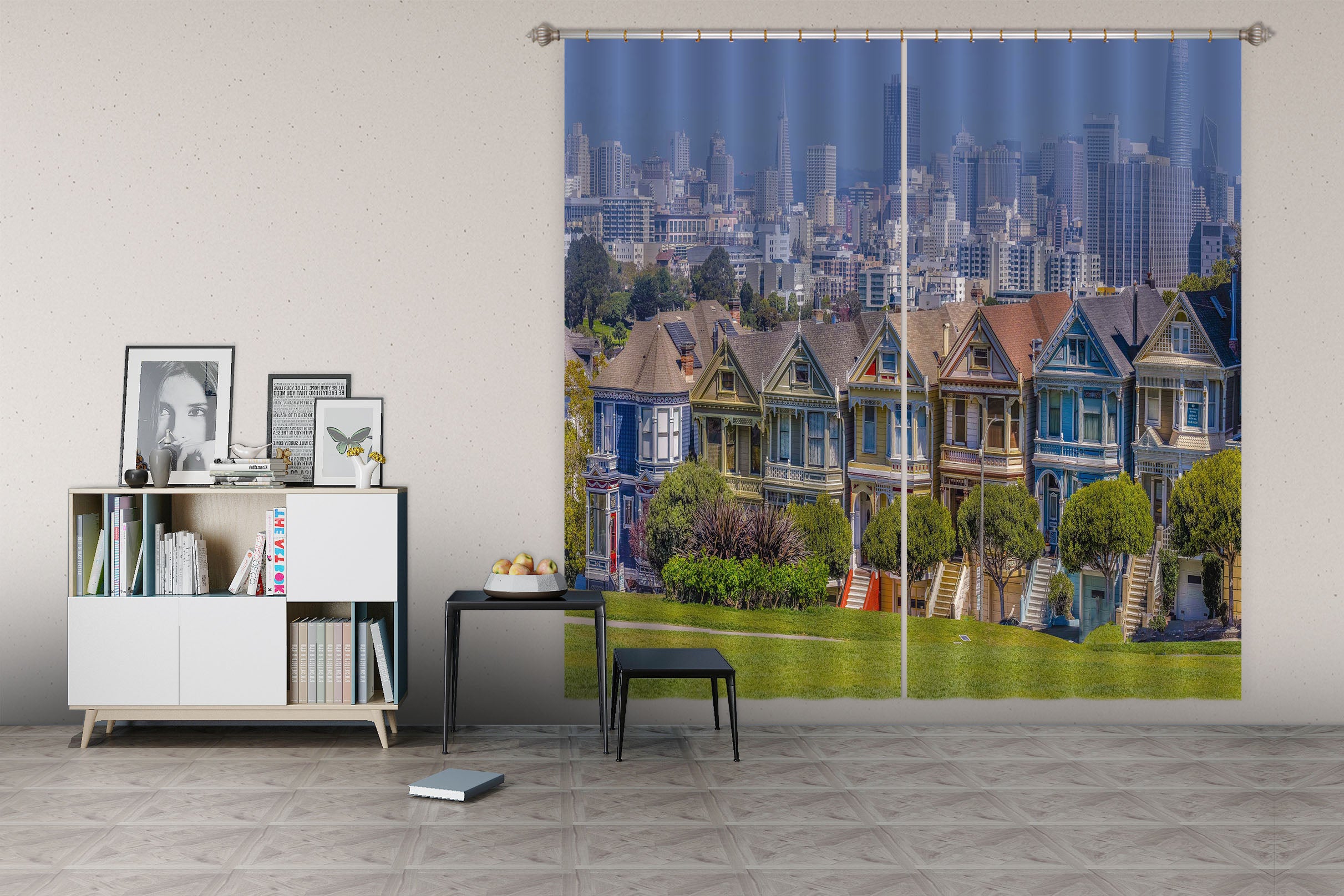 3D Steppe Village 154 Marco Carmassi Curtain Curtains Drapes