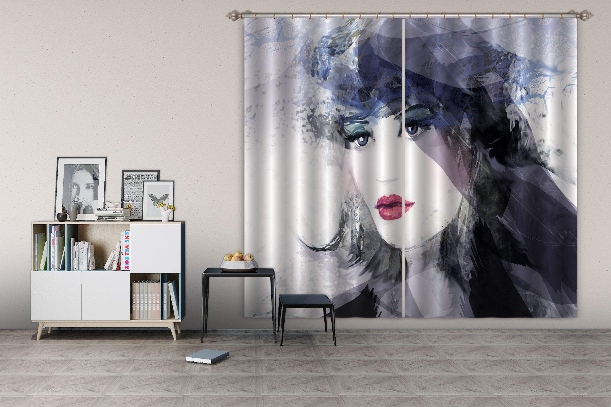 3D Black Veil Mannequin 003 Curtains Drapes