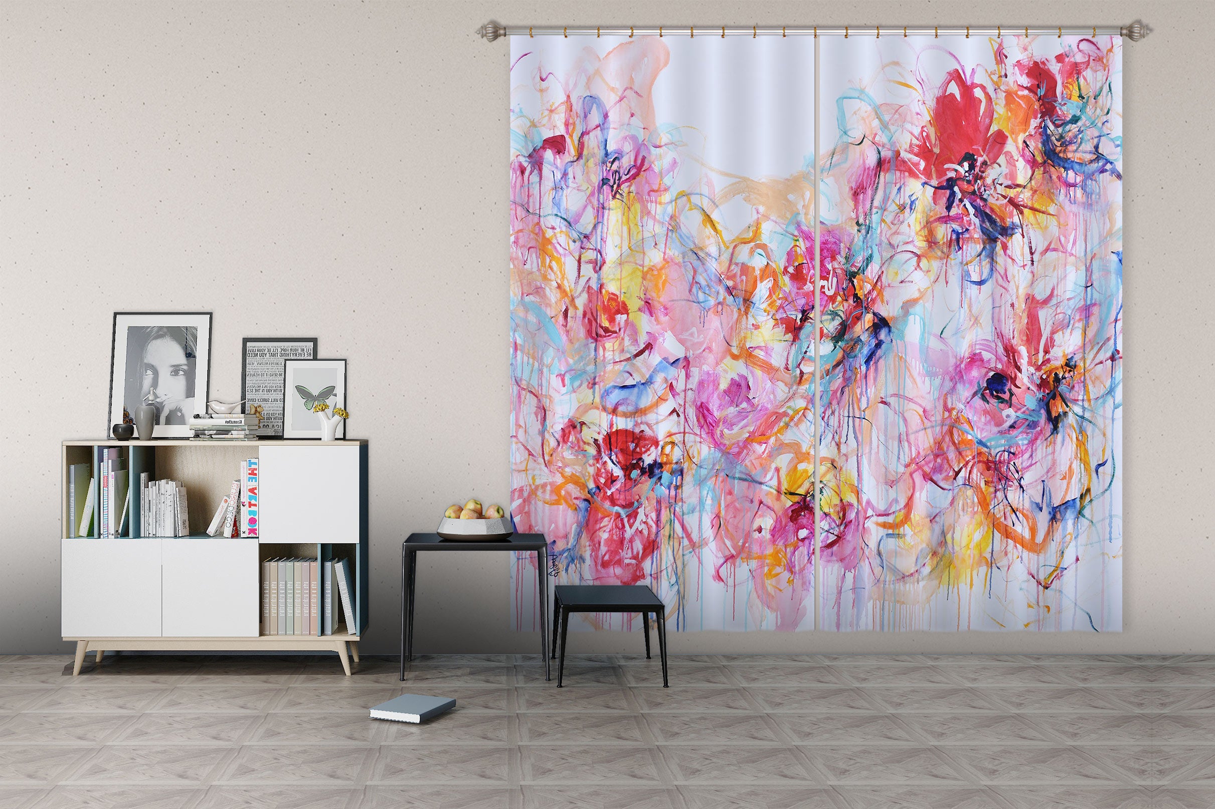 3D Color Mixed Pigments 2316 Misako Chida Curtain Curtains Drapes