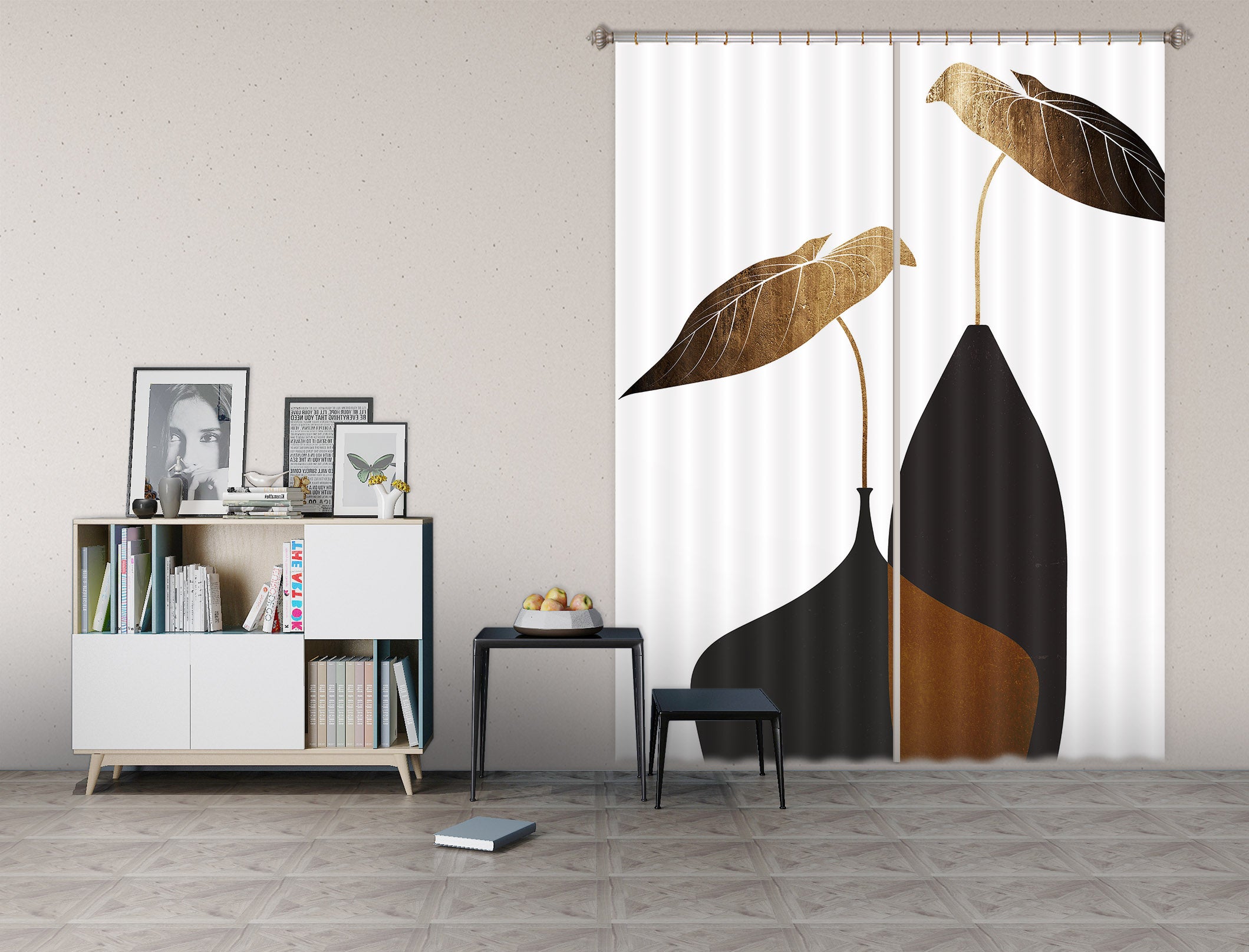 3D Scandinavian Bouquet 1108 Boris Draschoff Curtain Curtains Drapes