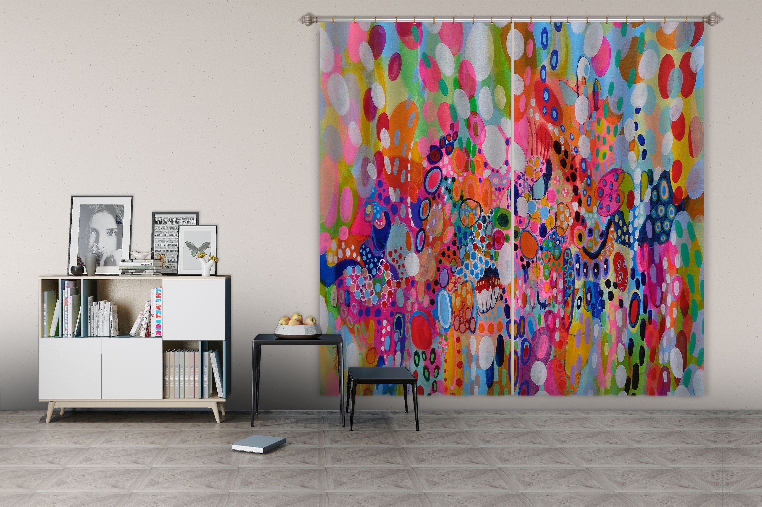 3D Colorful Painting 2337 Misako Chida Curtain Curtains Drapes