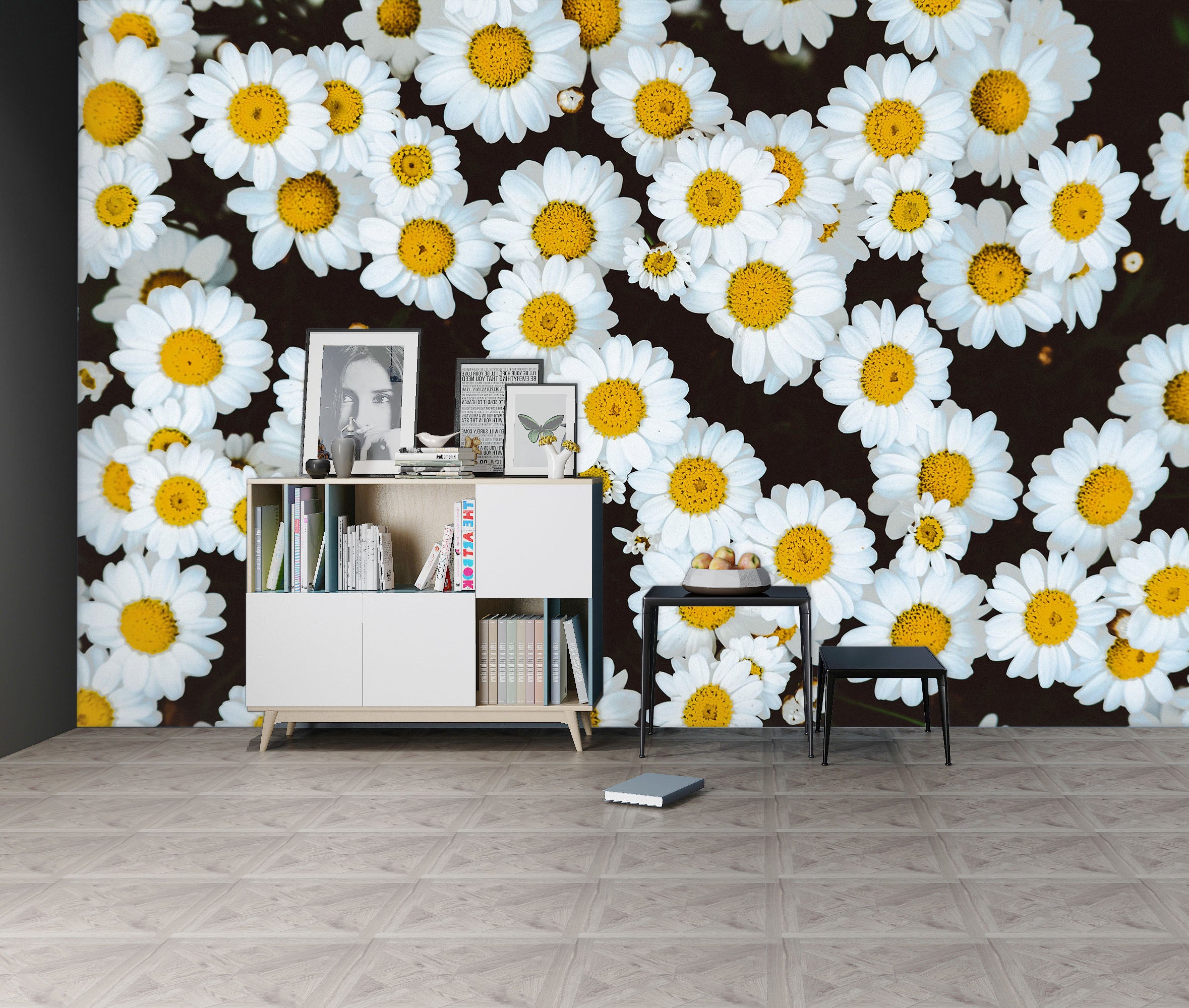 3D Daisy Pattern 57074 Wall Murals