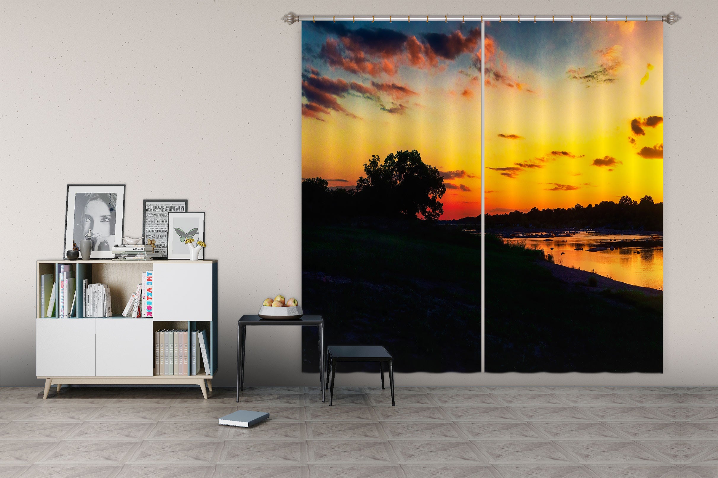 3D Sunshine Lake 5325 Beth Sheridan Curtain Curtains Drapes