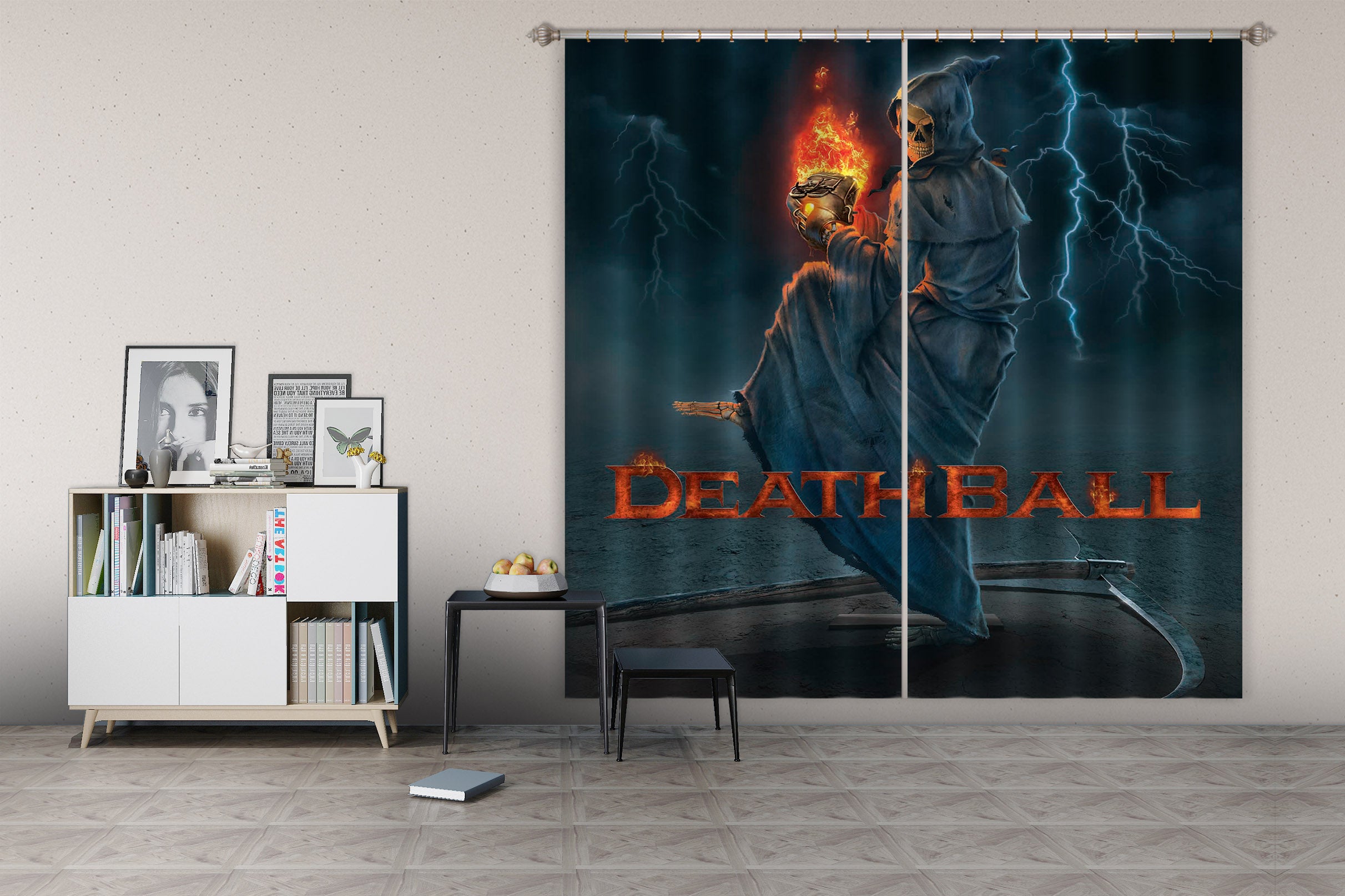 3D Death Ball 028 Vincent Hie Curtain Curtains Drapes
