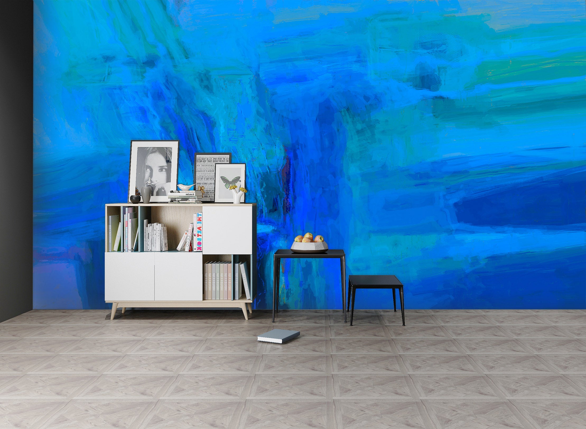 3D Blue Fantasy 1421 Michael Tienhaara Wall Mural Wall Murals