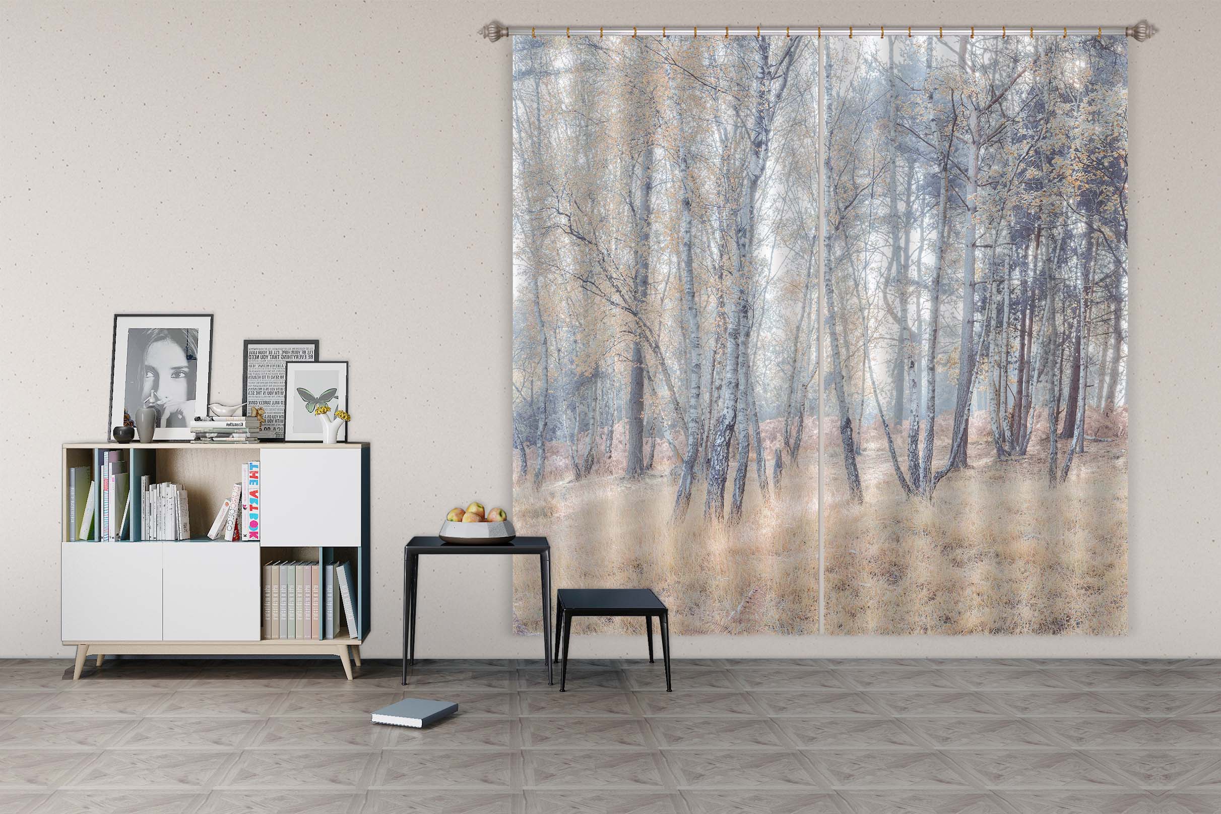 3D Yellow Grassland 6411 Assaf Frank Curtain Curtains Drapes