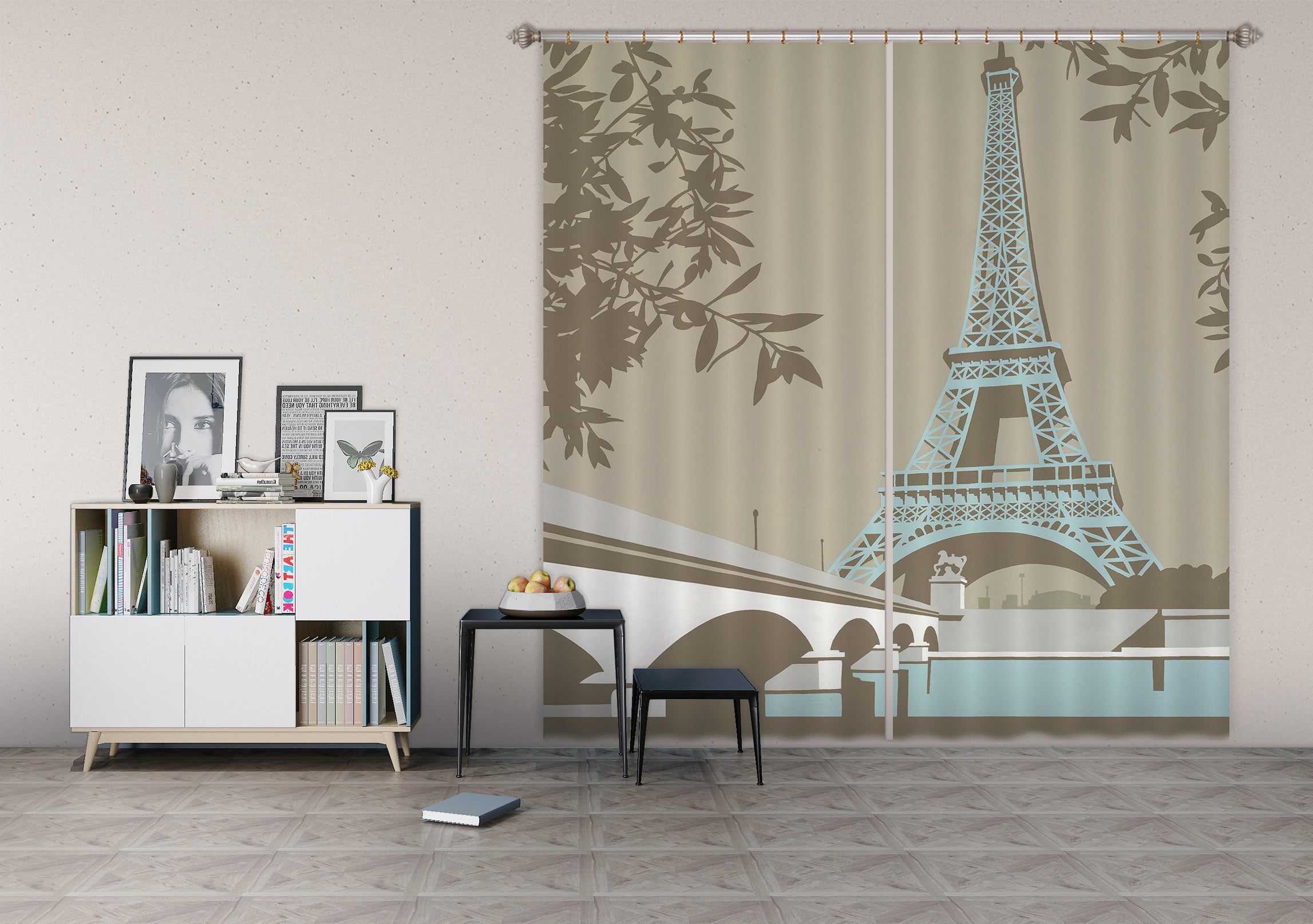 3D Paris 127 Steve Read Curtain Curtains Drapes