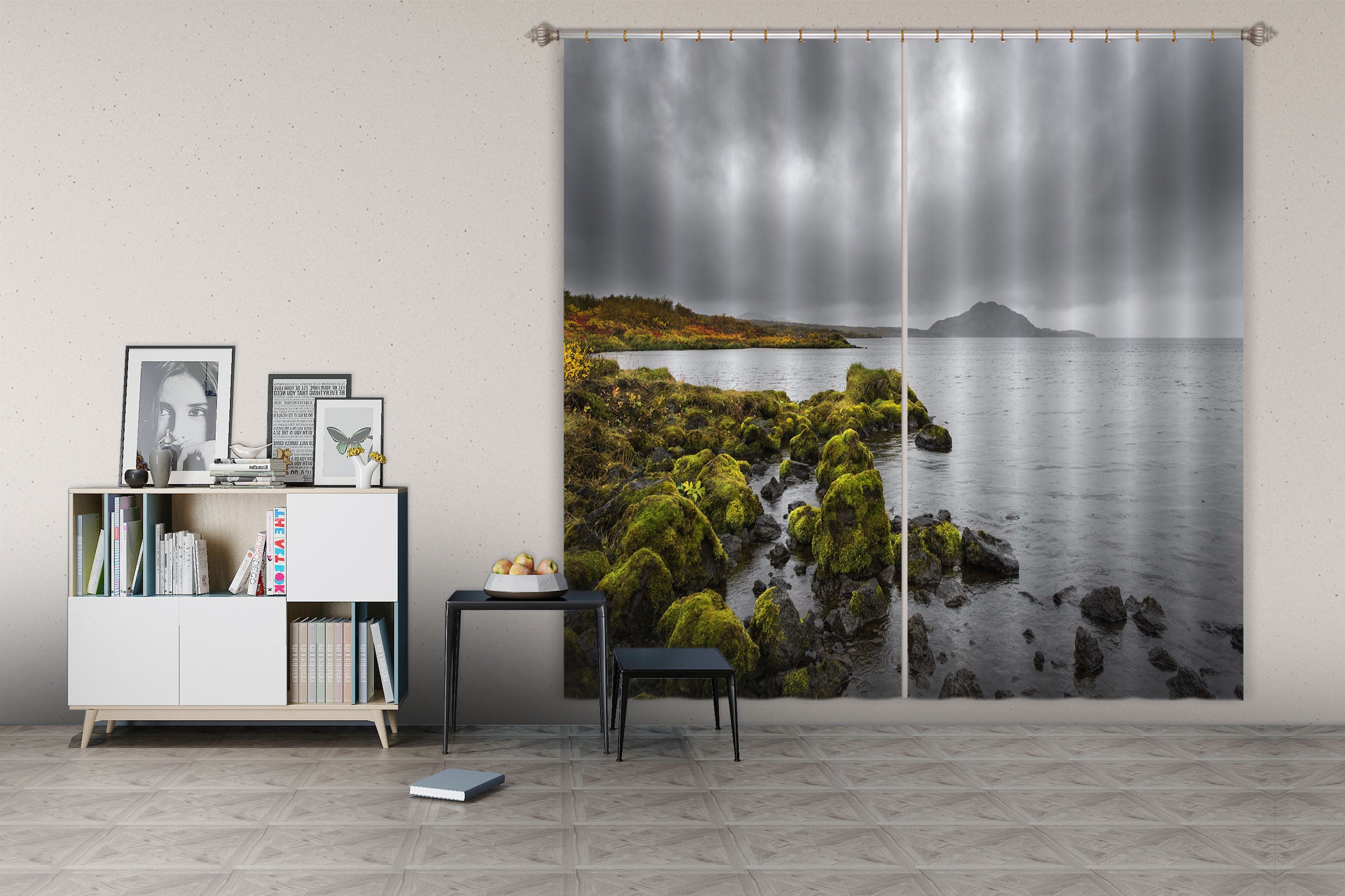 3D Sea Stones 119 Marco Carmassi Curtain Curtains Drapes