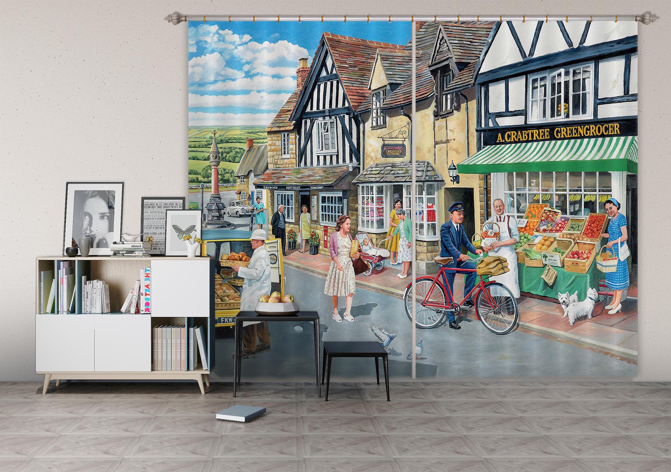 3D Letters For The Greengrocer 075 Trevor Mitchell Curtain Curtains Drapes