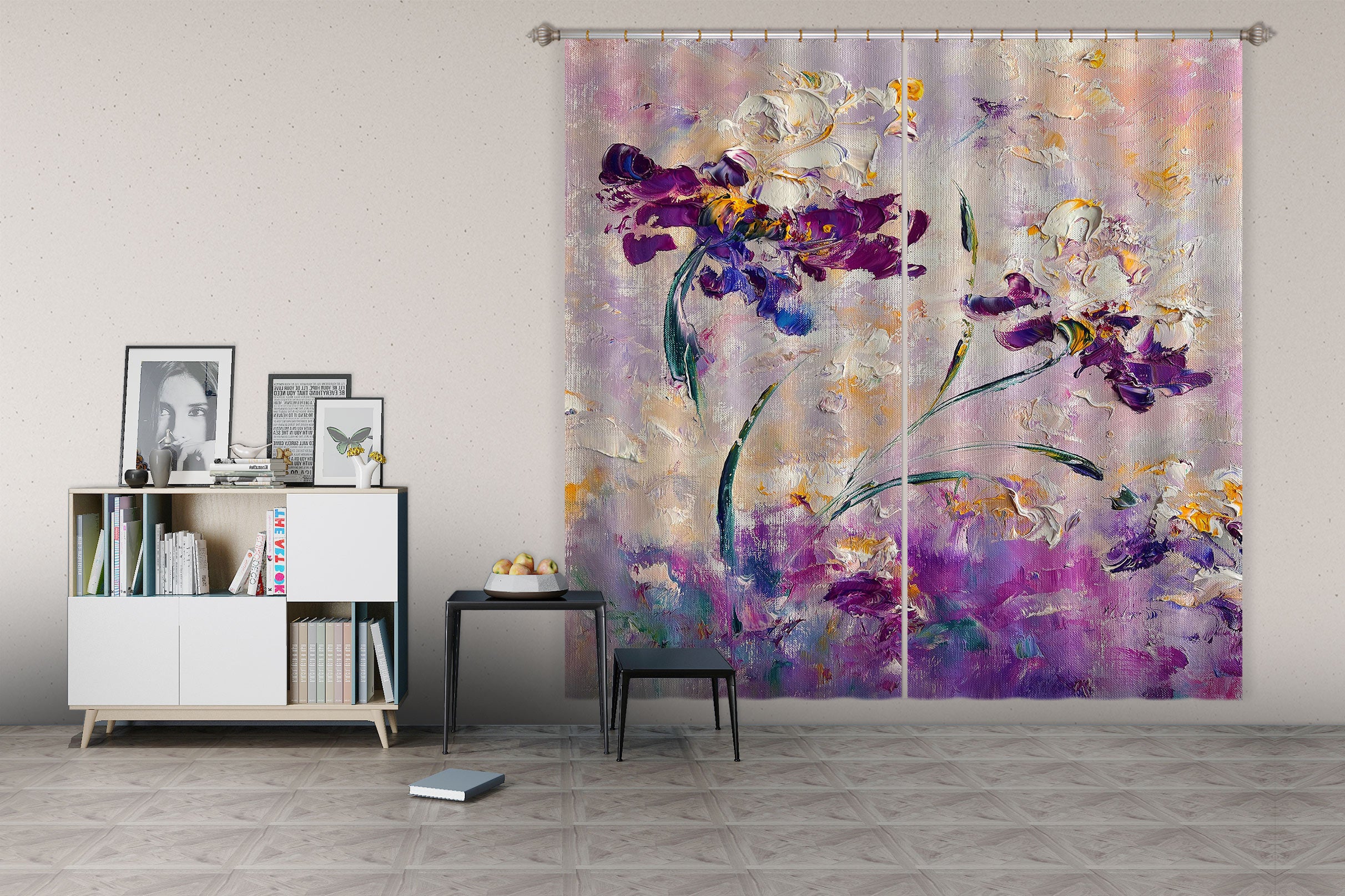 3D Flower Paint 407 Skromova Marina Curtain Curtains Drapes